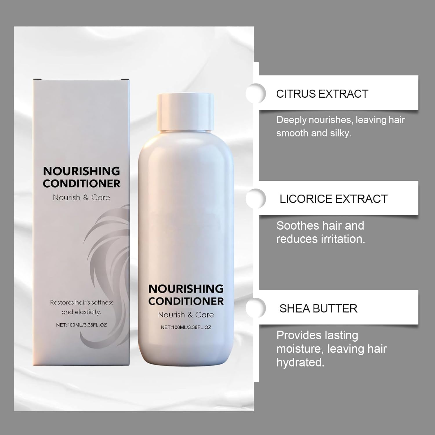 Volumizing Shampoo and Nourishing Conditioner Set for Fine Hair - Thickening & Volume Boosting Hair Care Duo - for Straight or Wavy Hair Types - Adds Fullness and Bounce to Hair, 100Ml (5 Bottles) - 3 Bottles image number 6