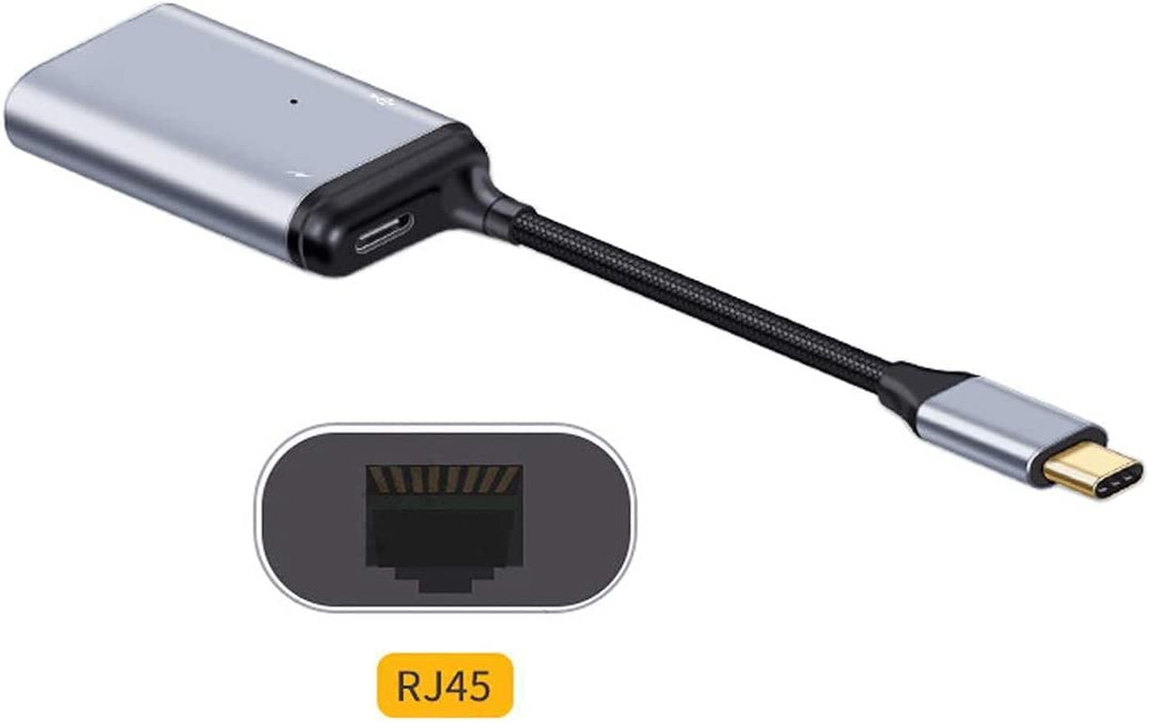 Xiwai USB-C Type-C USB3.1 to 1000Mbps Gigabit Ethernet Network LAN Adapter with Female PD Power Port image number 1