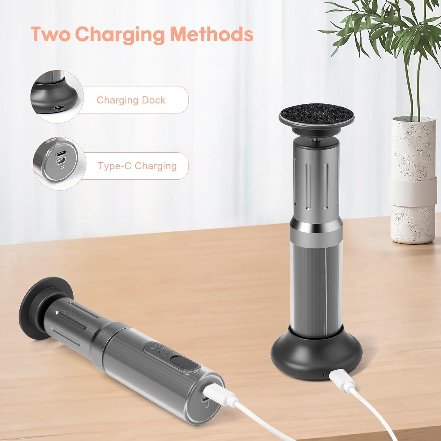 Carehabi 2 in 1 Electric Callus Remover, Callus Removal, Foot Electric Foot Sander, Wireless for Feet with Sandpaper, with 6 Speeds and Digital Display for Women and Men image number 1