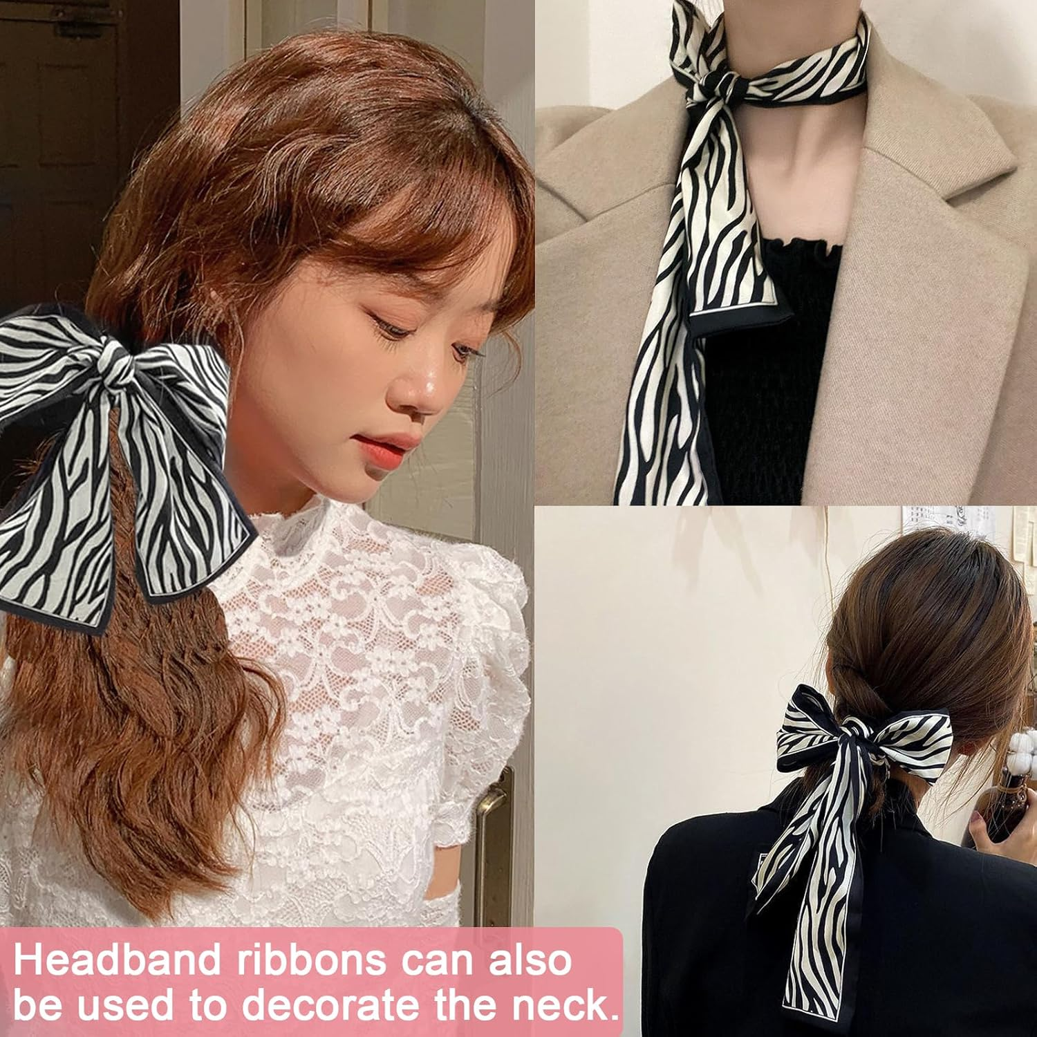 DHWEKU Headband, Vintage Hair Band, Headband Knot Warp, Wide Retro Headband Hair Band, Fabric Headband for Women Girls Deliveries, with Elastic Bands and Hair Bands, 3-Piece Set image number 2