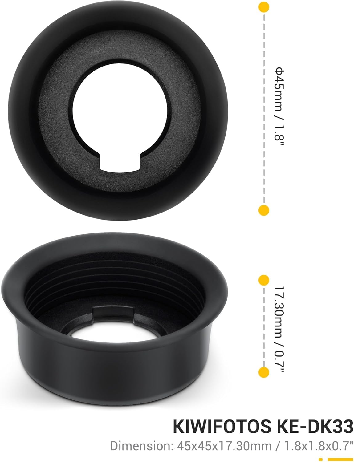 Kiwifotos DK-33 Extended Camera Eyecup Eyepiece for Nikon Z9 Z8 Z F Zf Camera, Soft Long Camera Viewfinder for Nikon Z F Replaces Nikon DK-33 Eye Cup image number 5