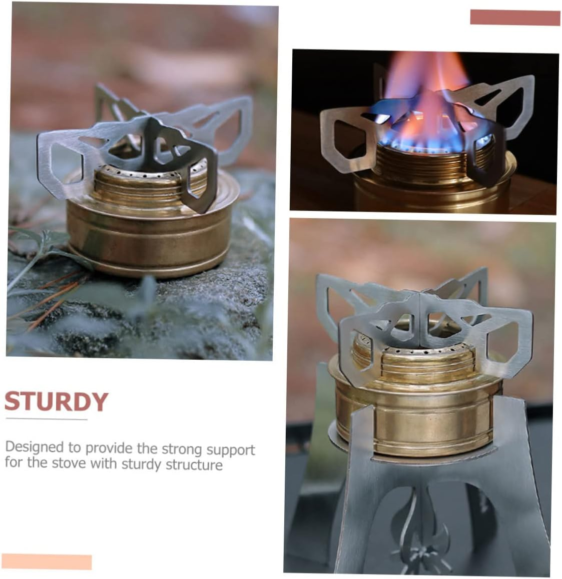 Camping Cooking Gear Bbq Rack Outdoor Camping Barbecue Rack Stove Support Stand image number 5