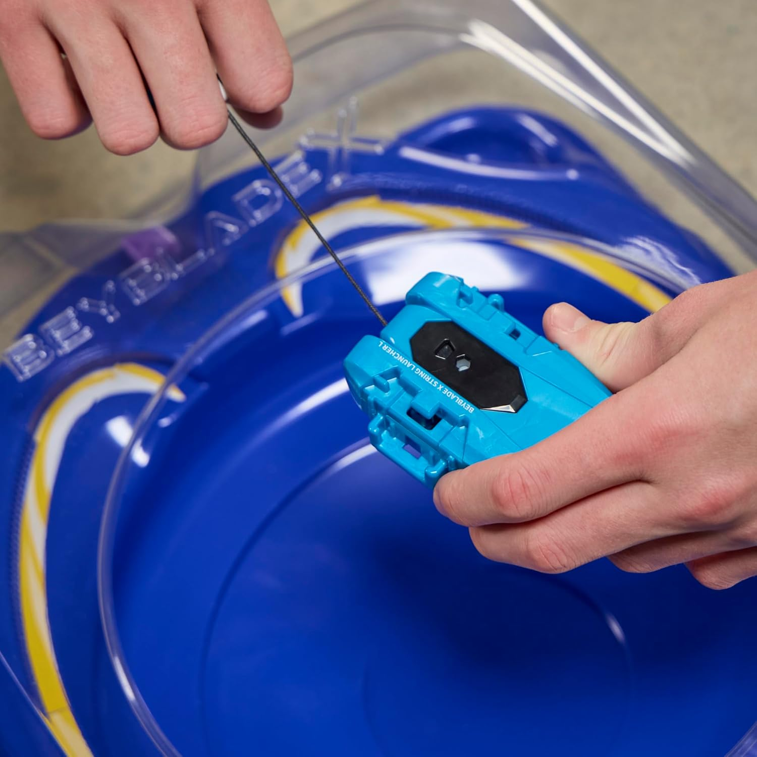 Beyblade X Cobalt Dragoon 2-60C Deluxe Left-Spin String Launcher Set with Attack Type Top Left-Spinning Top Toy image number 2