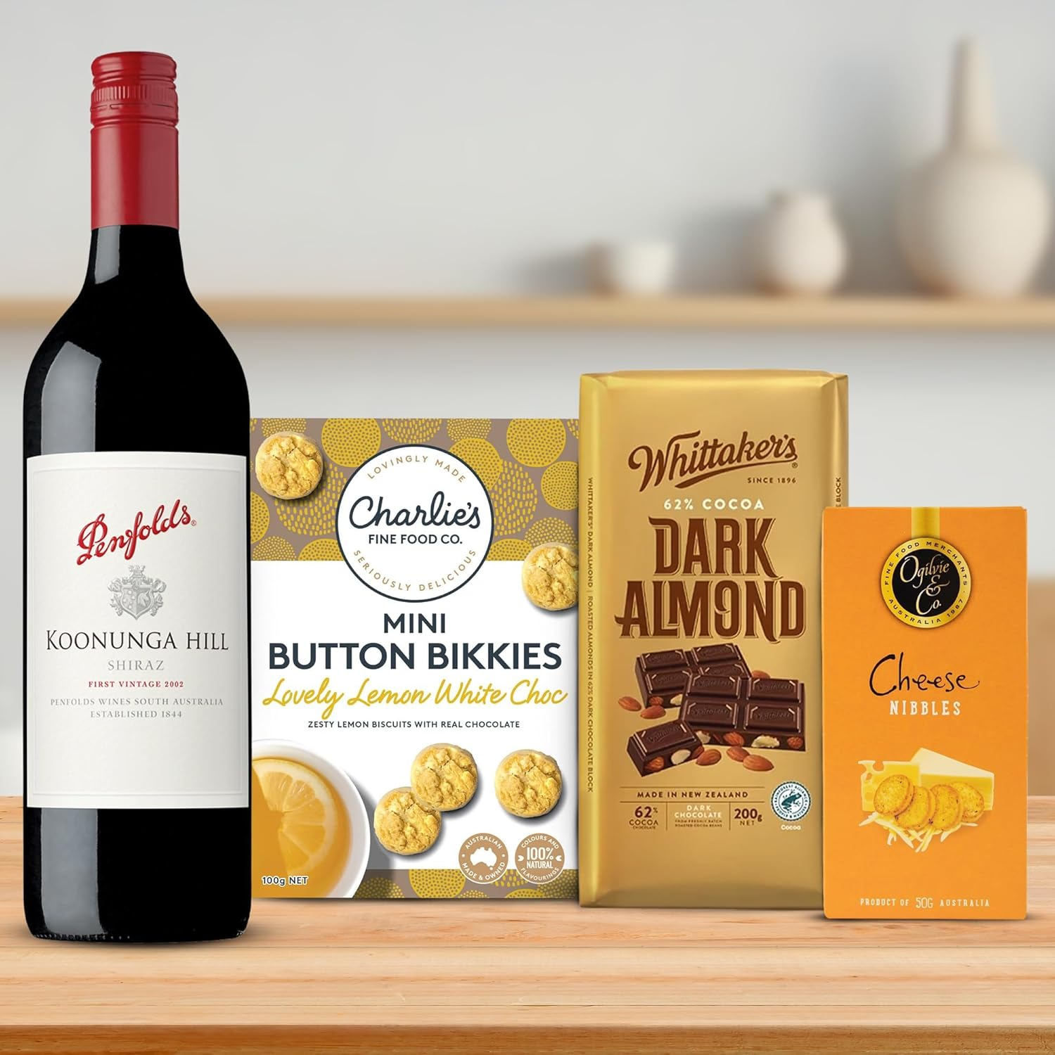 Luxury Wine Gift Hamper, Gourmet Treats with Shiraz, Chocolate & Cheese Nibbles, Ideal Birthday or Thank You Gift, Premium Selection image number 5