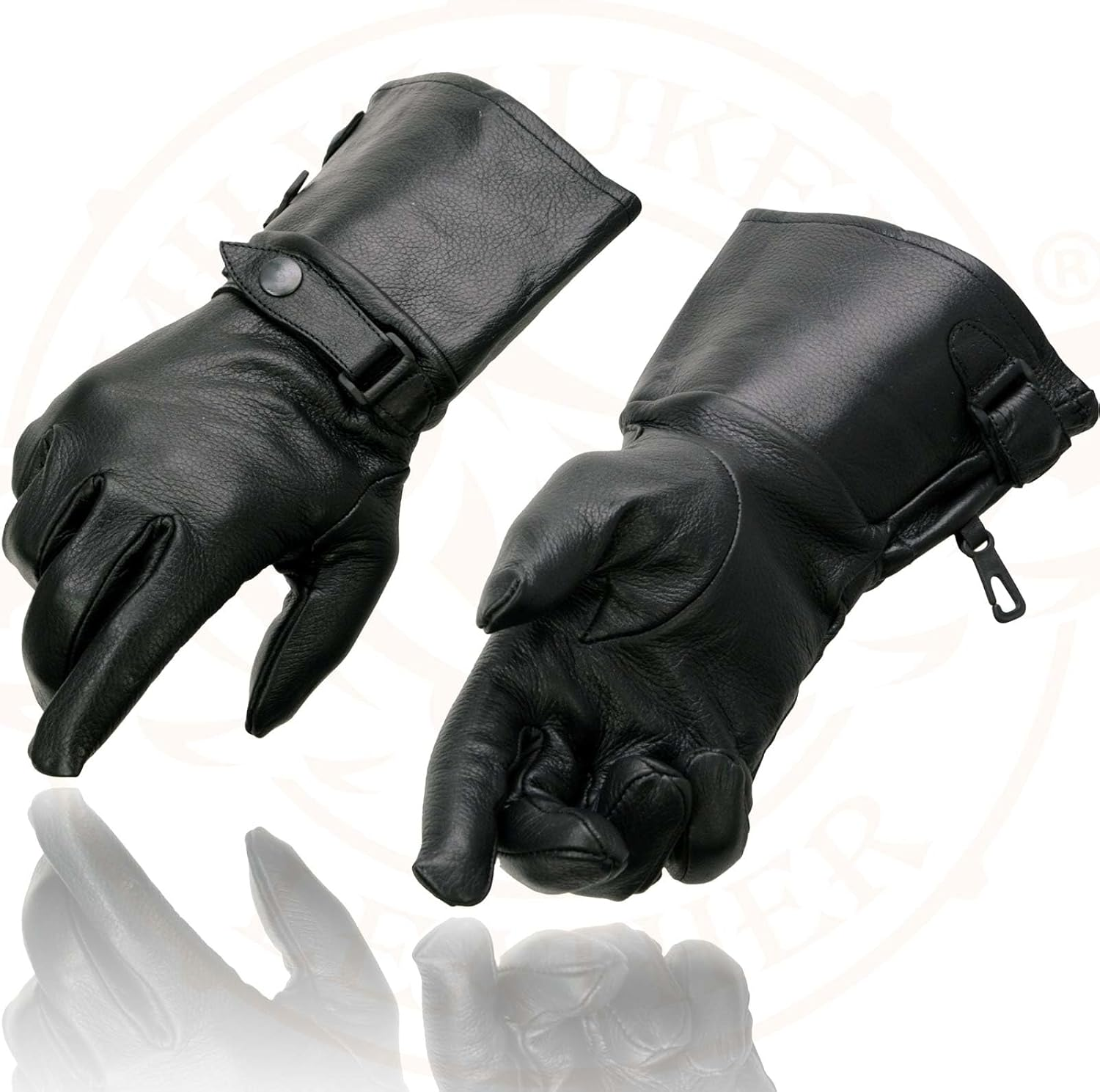 Shaf International Men'S Long Gauntlet Glove (Black, Small) image number 4
