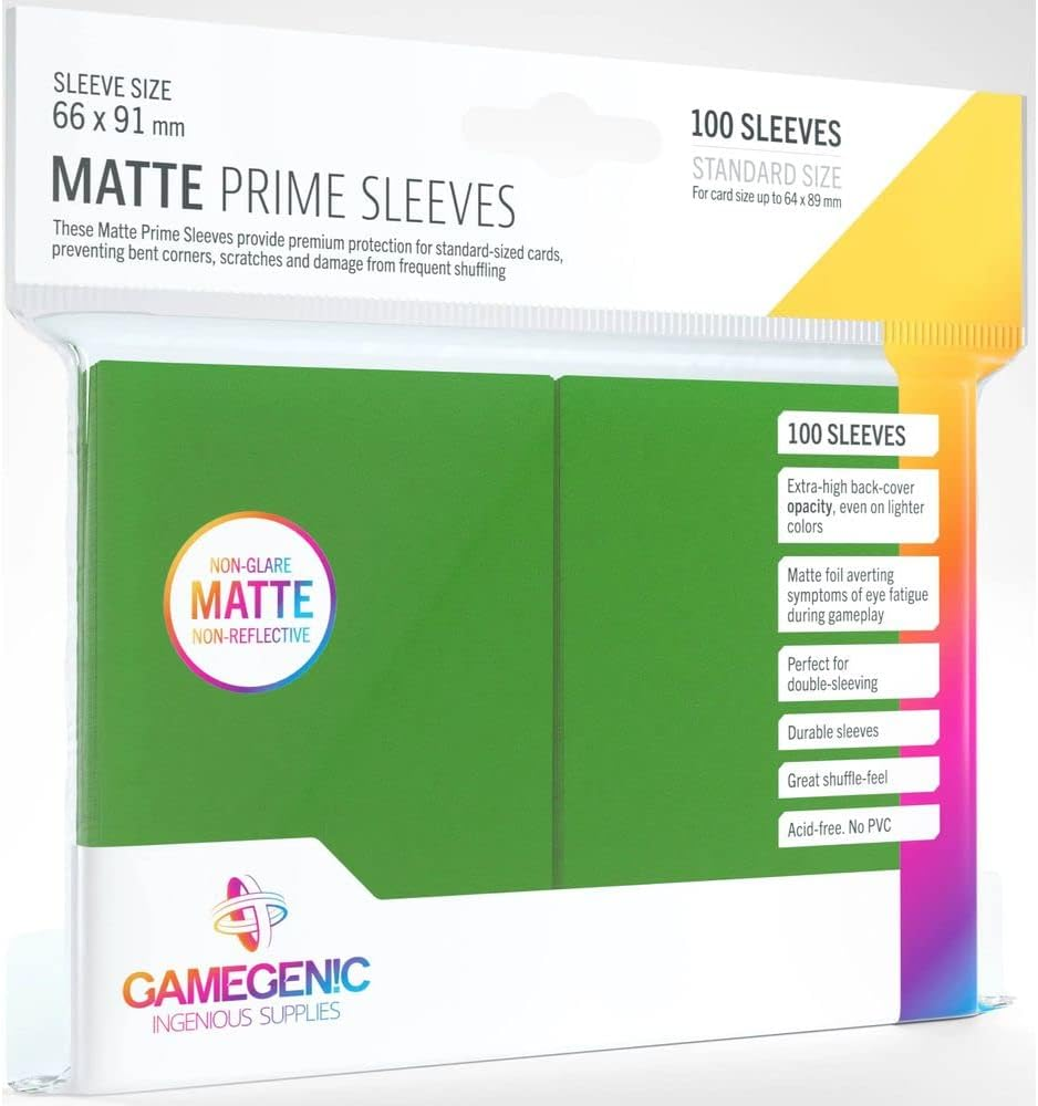 Gamegenic Matt Prime Card Sleeves, Red