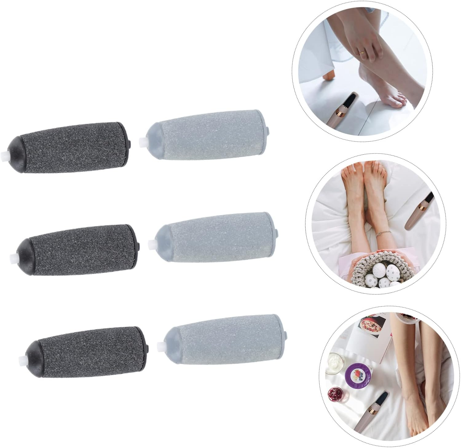 Minkissy 6Pcs Pedicure Device Replacement Heads Foot Callus Removers Replacement Blades