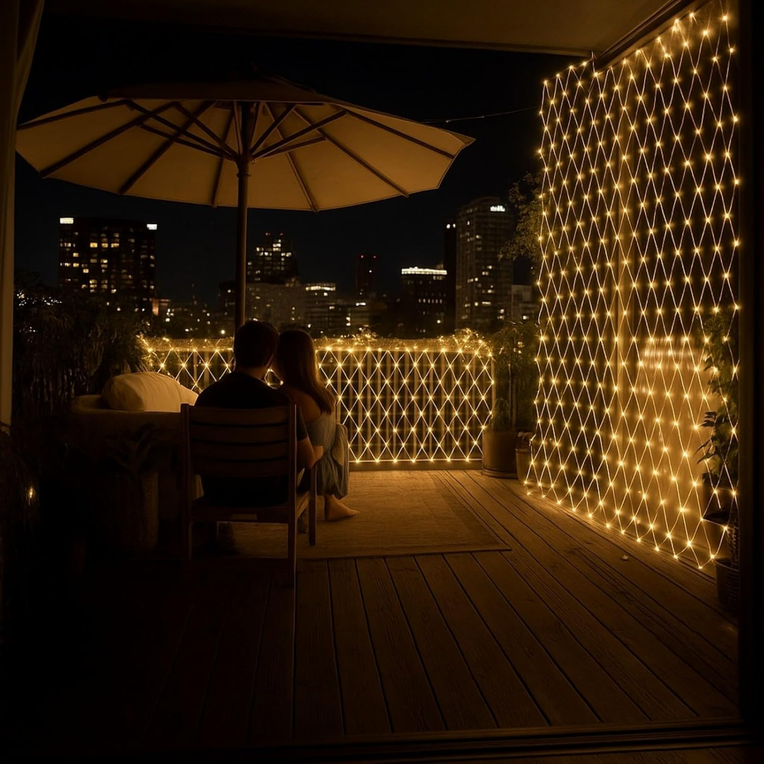 360LED Net Lights Net Fairy Lights 3.6 * 1,5M Outdoor Waterproof Garden Light,8 Light Mode Christmas Fairy String Lights for S Tree-Wrap Wedding Garden Bedroom Party Indoor Outdoor Decorations image number 4