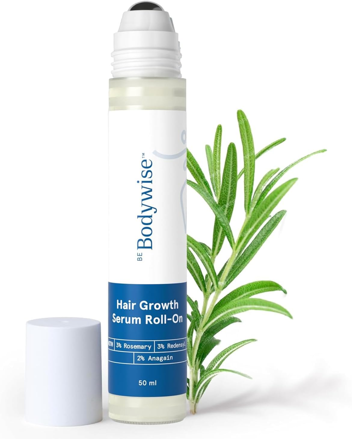 Be Bodywise Rosemary Hair Growth Serum (Roll On)|Promotes Hair Growth & Stimulates Hair Follicles |3% Rosemary, 3% Redensyl & 2% Anagain | Hair Fall Control Serum for Unisex |For All Hair Types | 50Ml image number 6