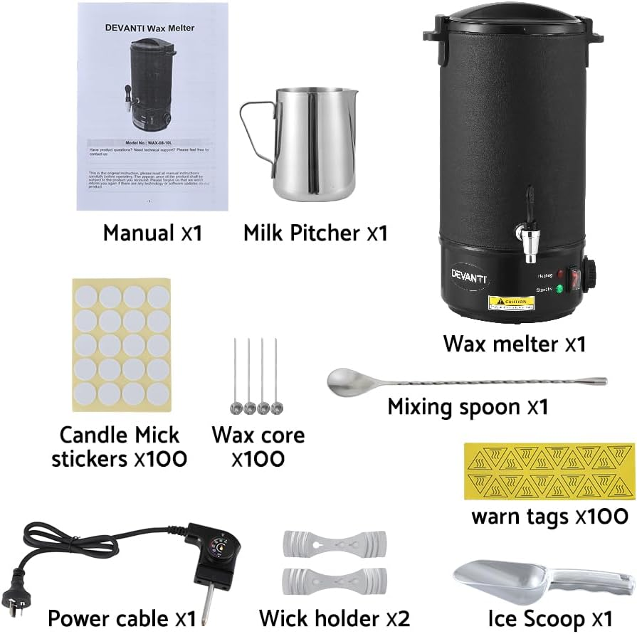 10L Wax Melter Candle Making 1520W Melting Pot Furnace Pour Spout Soap Maker image number 5