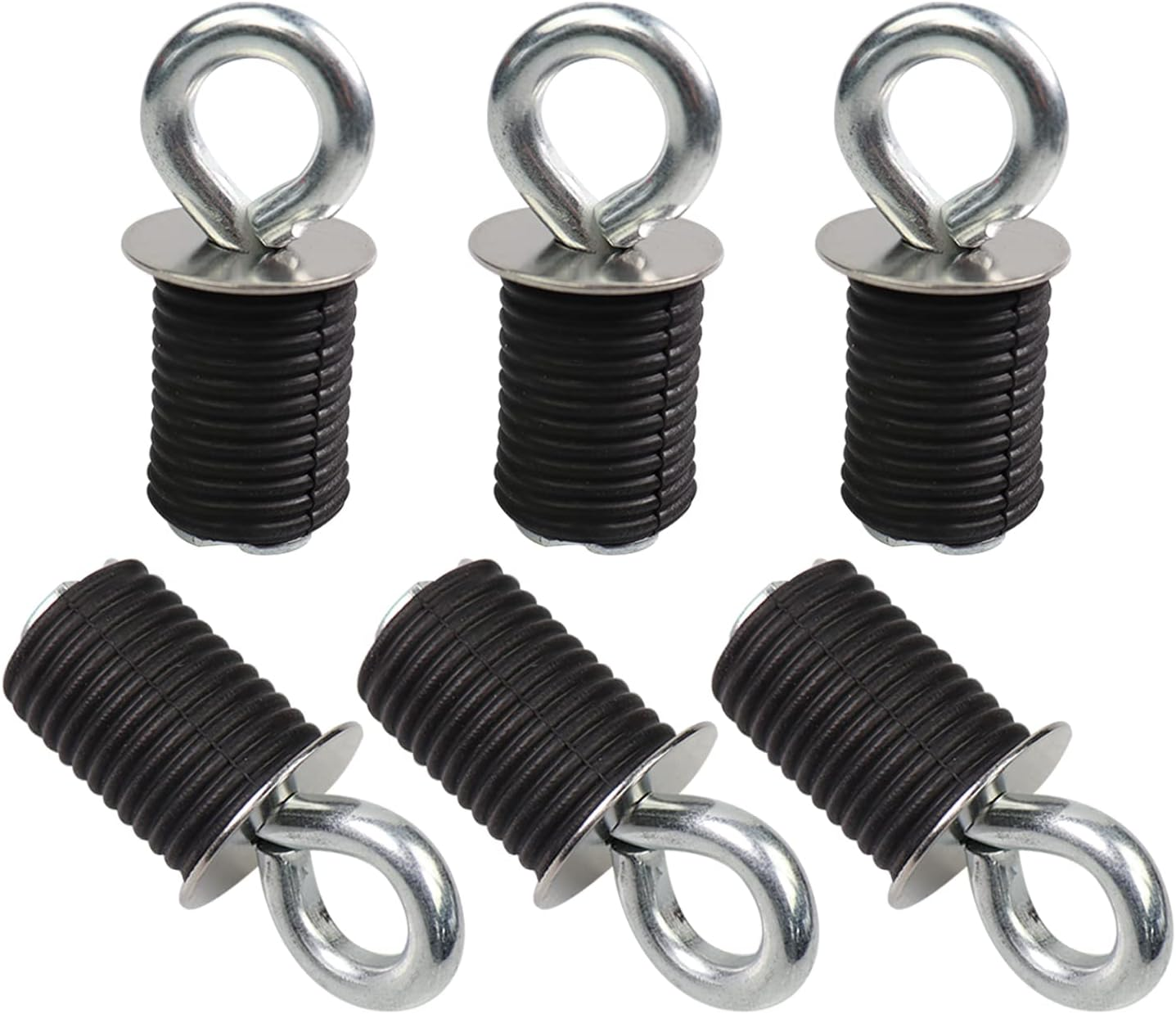 Tie down Anchors Rubber Bed Anchors Compatible with Polaris RZR Sportsman ACE 570/450/850 with 1" Hole Not for Ranger or General Black Set of 6