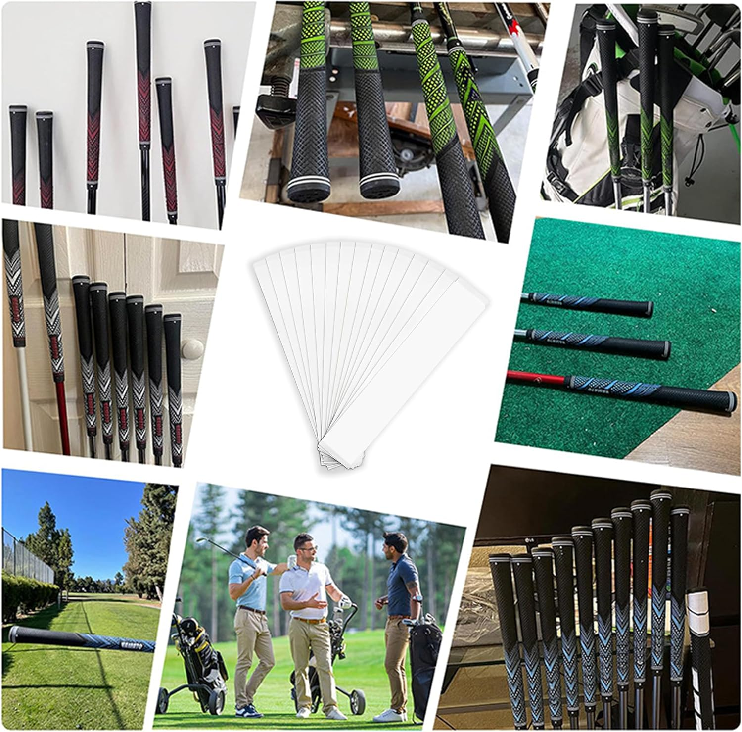 15Pcs Golf Grip Tape,2" X 10" Double Sided Adhesive Strips Golf Club Grip Tape,Multifunctional Golf Wrapping Putter Accessories Tape for Better Regrip and Control Easy Peel off Design image number 4