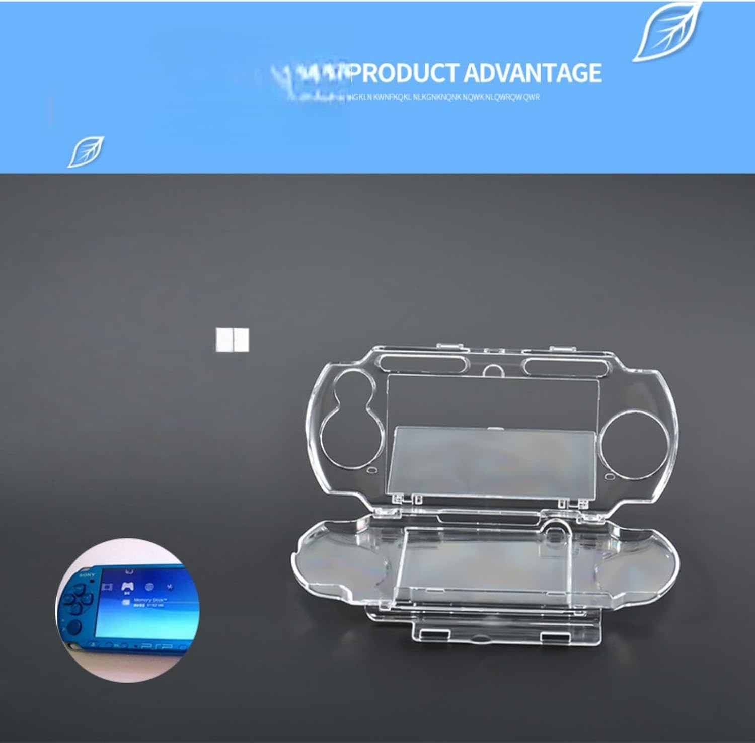 Transparent Hard Case for PSP 2000 3000 Console Crystal Protective Shell Back Stand Shockproof Cover anti Scratch Handheld Gaming Accessory image number 4