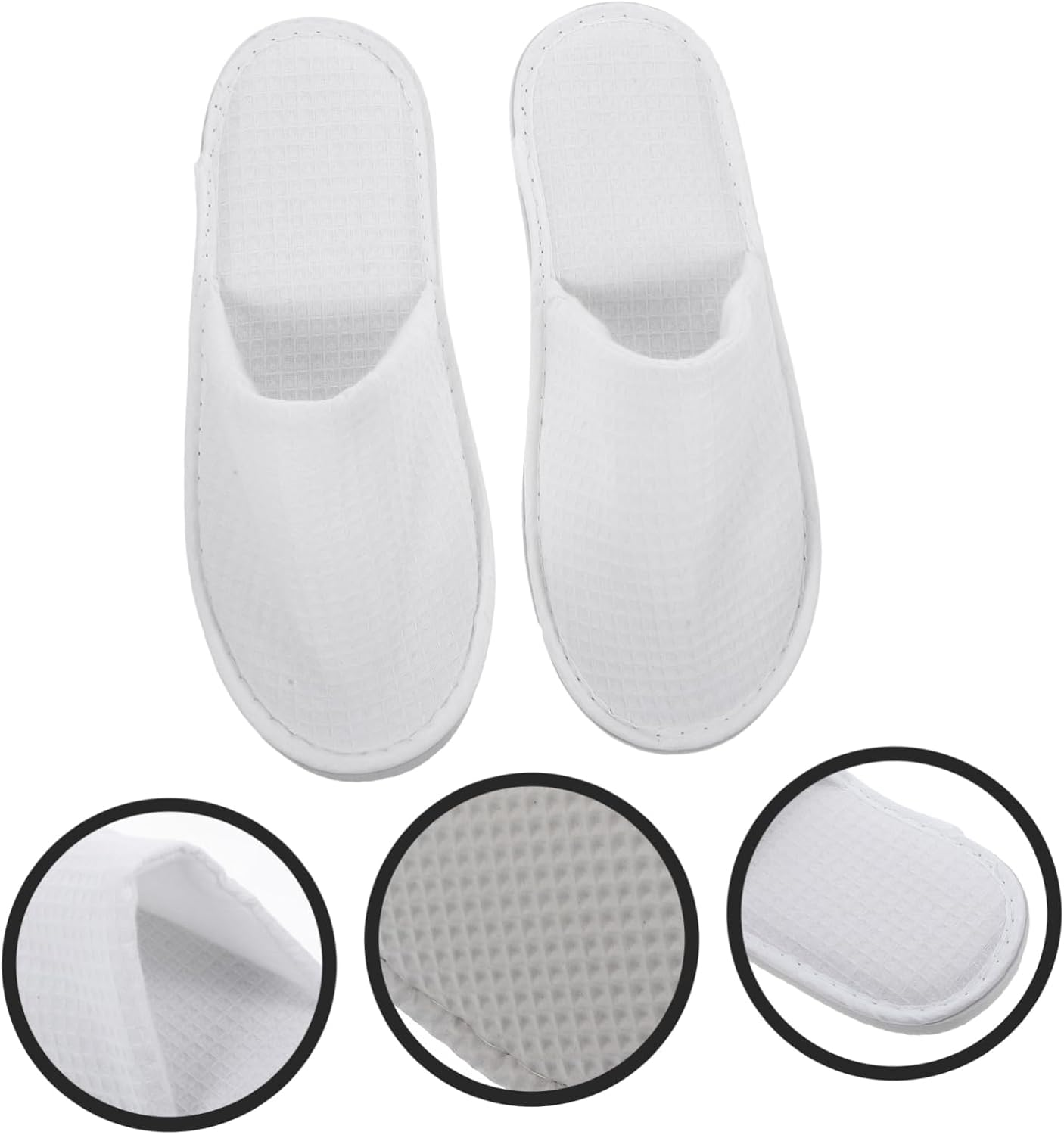 BATHVEVE 2Pairs Travel Home Slippers for Women Disposable Slippers Hotel Salon Comfortable image number 6