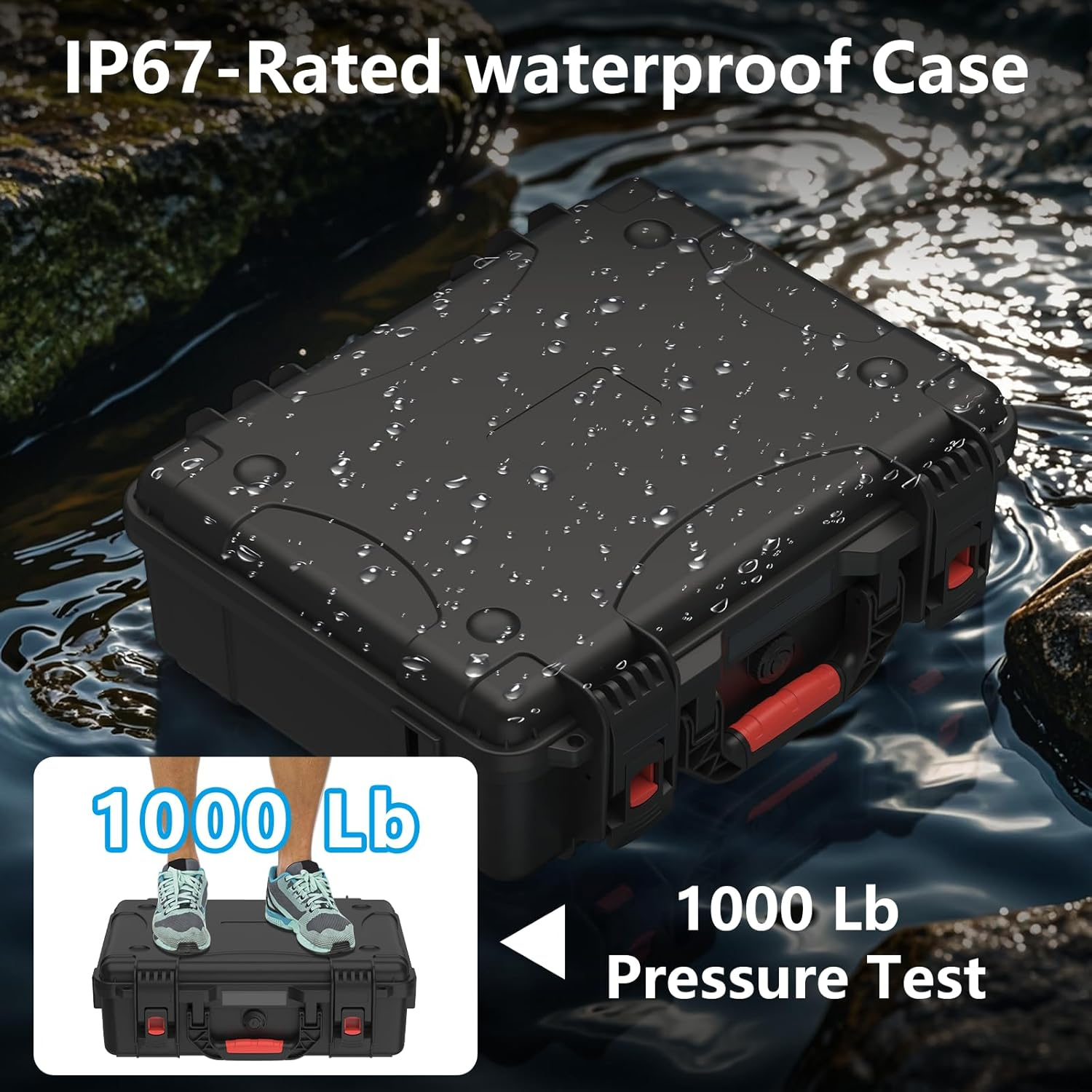 Starlink Mini Case, Waterproof Hard Case Fits Starlink Mini Dish, Portable Travel Case with Precision Cut Foam for Starlink Mini Accessories, IP67 Waterproof, Ideal for Travel and Camping image number 2