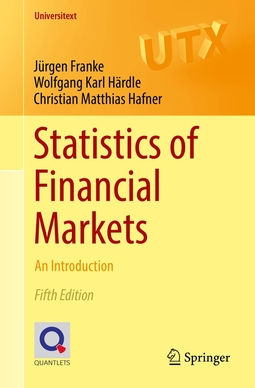 Statistics of Financial Markets: an Introduction