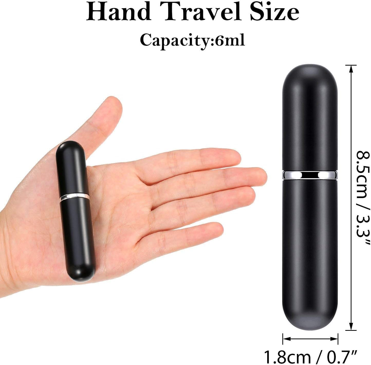 3 Pieces Perfume Bottles Fragrance Atomiser Travel Refillable Spray Bottle with Funnel 6 Ml image number 3