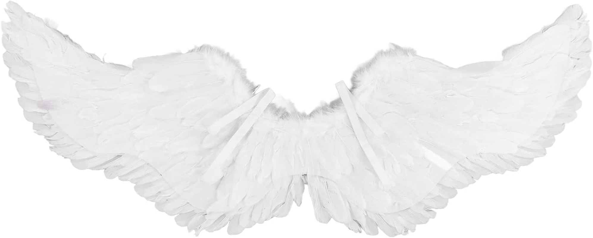 Angel Wings, Cosplay Costumes Feather Angel Wing for Kids, Adults, Women, Girls, Feather Dress up Props White Angel Wing with Elastic Straps for Halloween, Christmas Eve and Christmas(S) image number 5