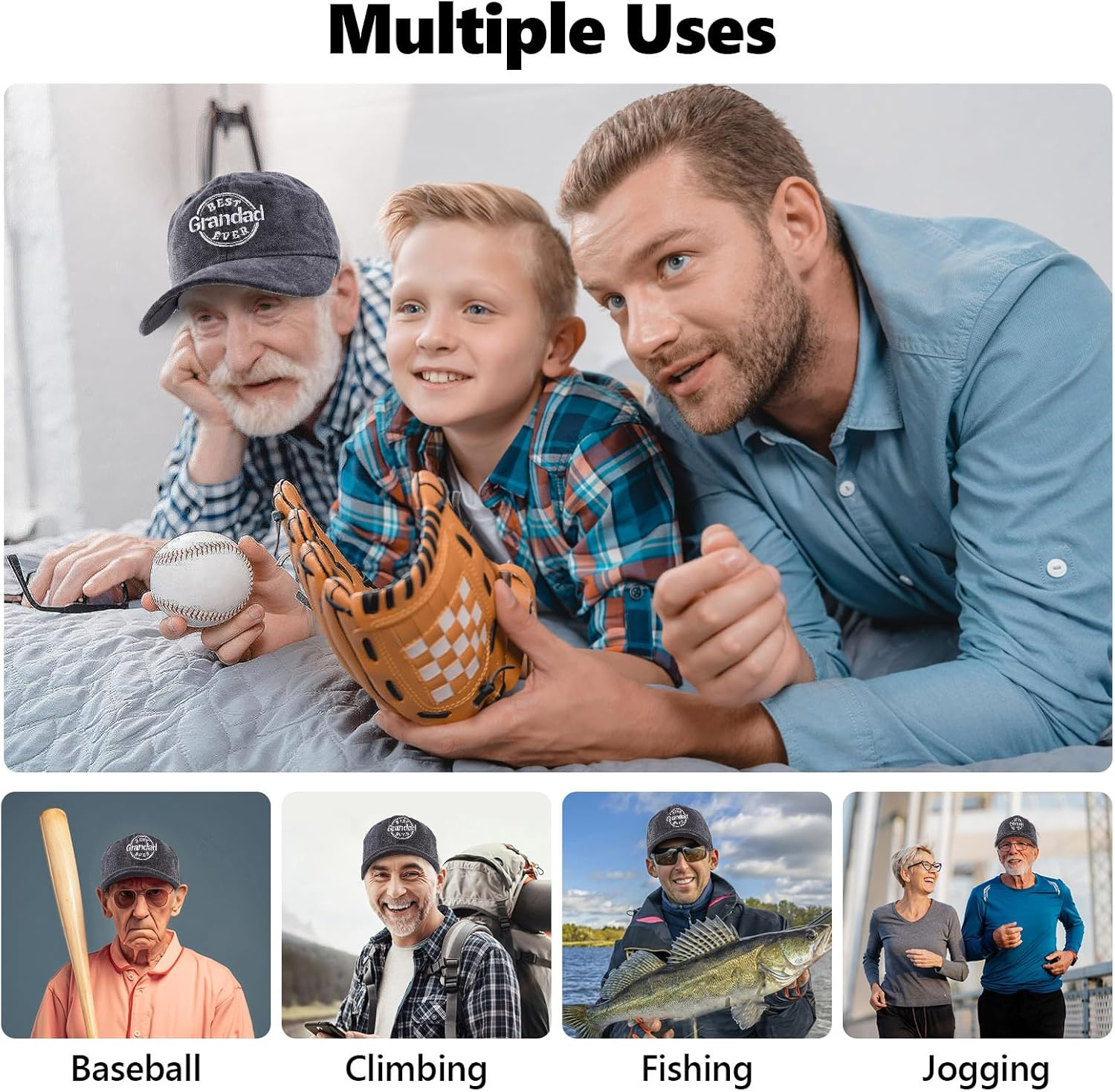 Belillpipi 30Th/40Th/50Th-70Th/80Th Birthday Cap for Men/Women - Dad/Grandad Gift | 1945-1995 Cap, Cotton Baseball Cap image number 3