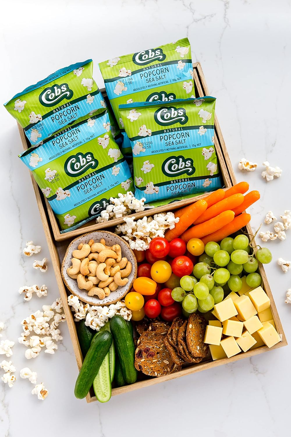 Cobs Natural Sea Salt Popcorn 13G X 5 Bag Multipack X 10 (650G Total)