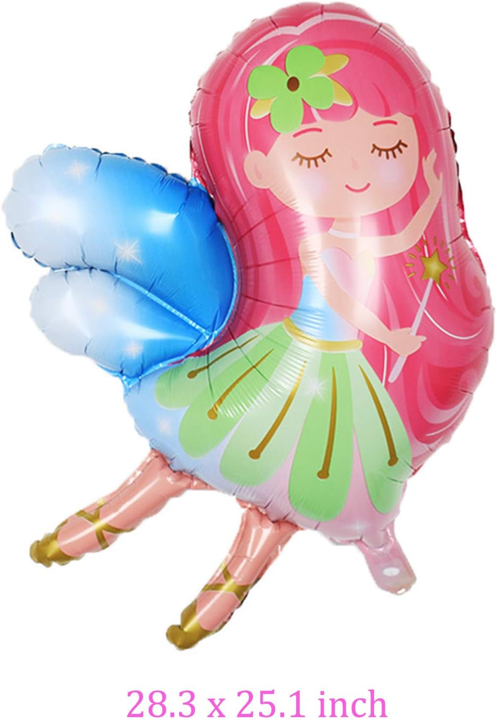 5Pcs Fairy Princess Balloons Set, Floral Wonderland Fairies Party Balloons for Birthday Party Baby Shower Magical Fairy Tale Themed Party Decorations Supplies image number 1