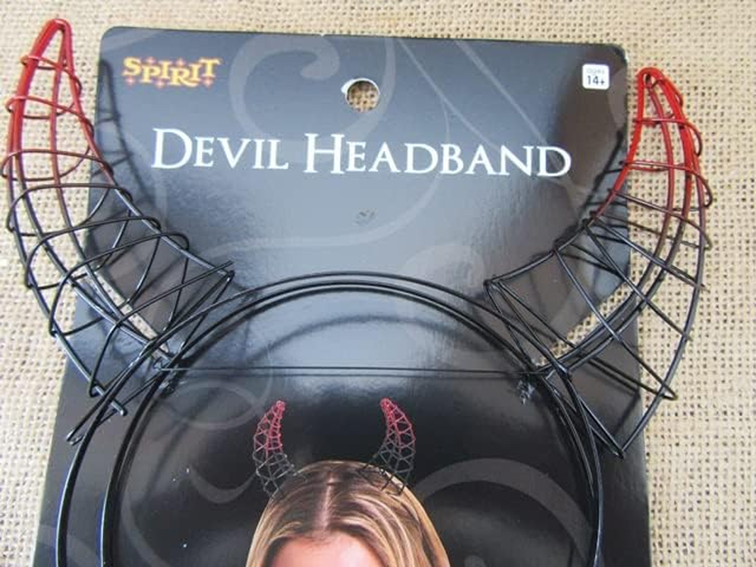 4Pcs Devil Ox Horn Hair Hoop Halloween Party Nightclub Headband image number 1