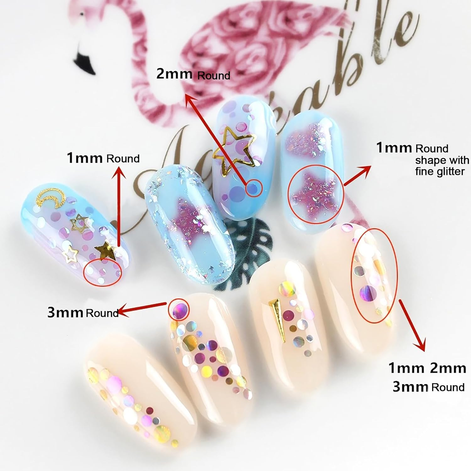 Roseflower Holographic Chunky Glitter, Mix Multi Flakes Dreams Iridescent Festival Cosmetic, Body Face Eye Hair Nail & Eyeshadow, Decoration Perfect Halloween, Resin, Slime, Tumbler, Craft, Makeup - 10 image number 2