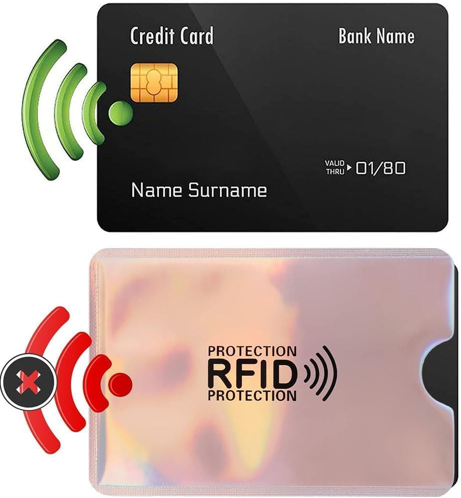 14Pcs RFID Blocking Sleeves, 10Pcs Credit Card Protector and 4Pcs Passport Sleeve for Cards Passport Identity Theft Protection (Classic) image number 3
