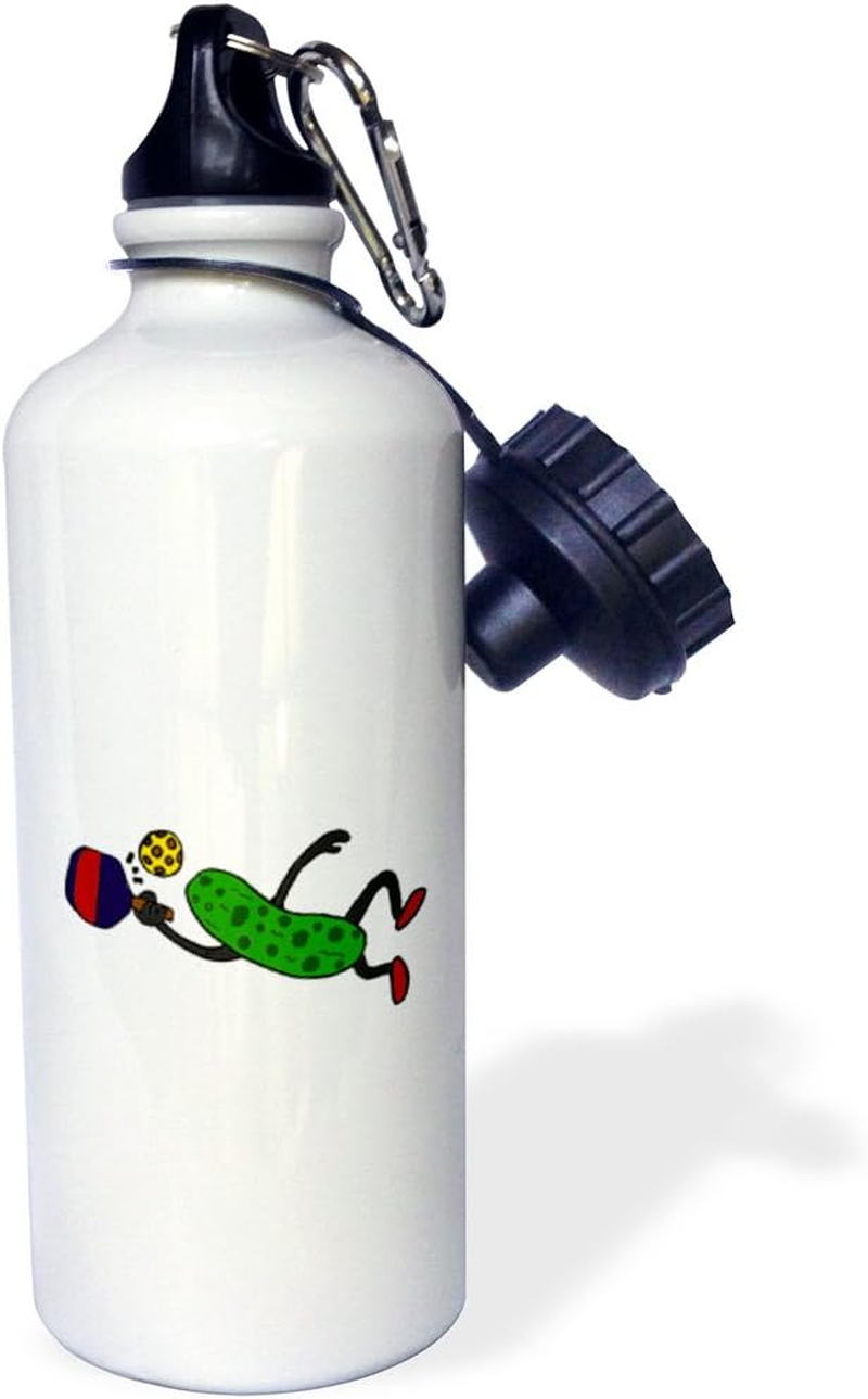 3Drose Funny Leaping Pickle Playing Pickleball - Sports Water Bottle, 21Oz (Wb_203781_1)
