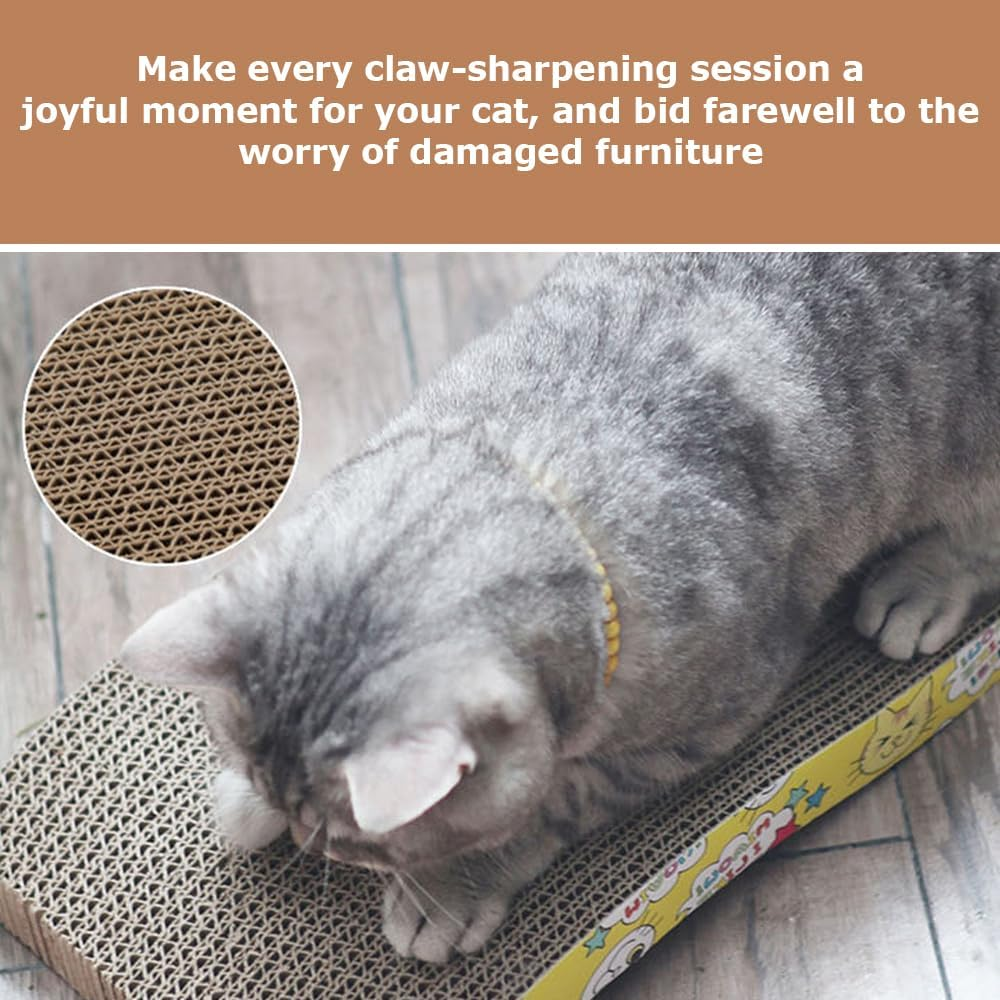 2Pcs Cat Scratching Board,With a Packet of Catnip,Wave Claw Sharpener,Advanced Pet Supplies,Cat Wear-Resistant Corrugated Paper,For Indoor,Outdoor image number 5