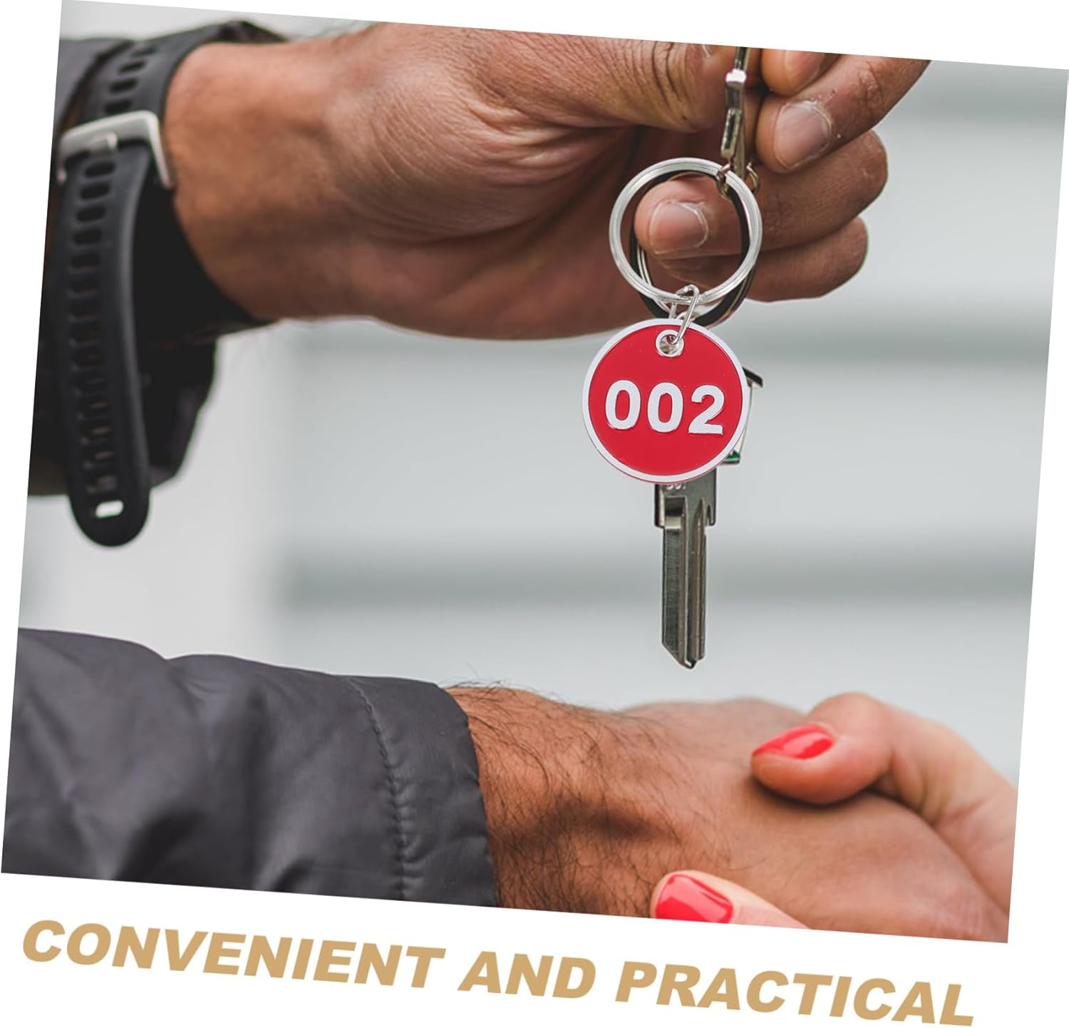 OFFSCH 100Pcs Aluminum Alloy Numbered Key Tags with Metal Rings for Travel Luggage Identification Keychain Tags for Hotel Gym Dormitory Locker Keys and Storage Organization