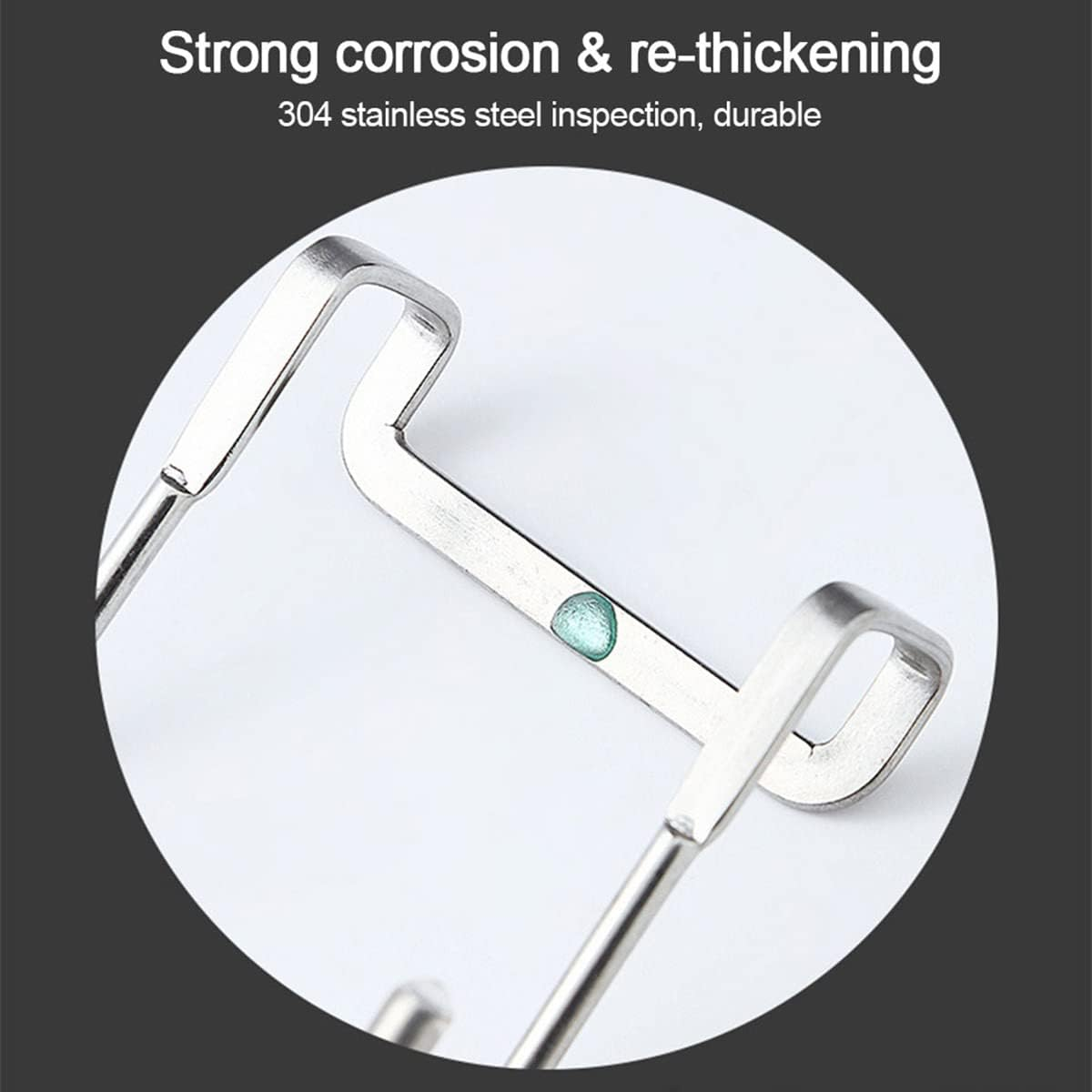 Over the Door Hanger Hook Stainless Steel 6 Pack Free Punching Cabinet Door without Trace Clothes Hook Door Back Wall Mounted Hooks image number 3