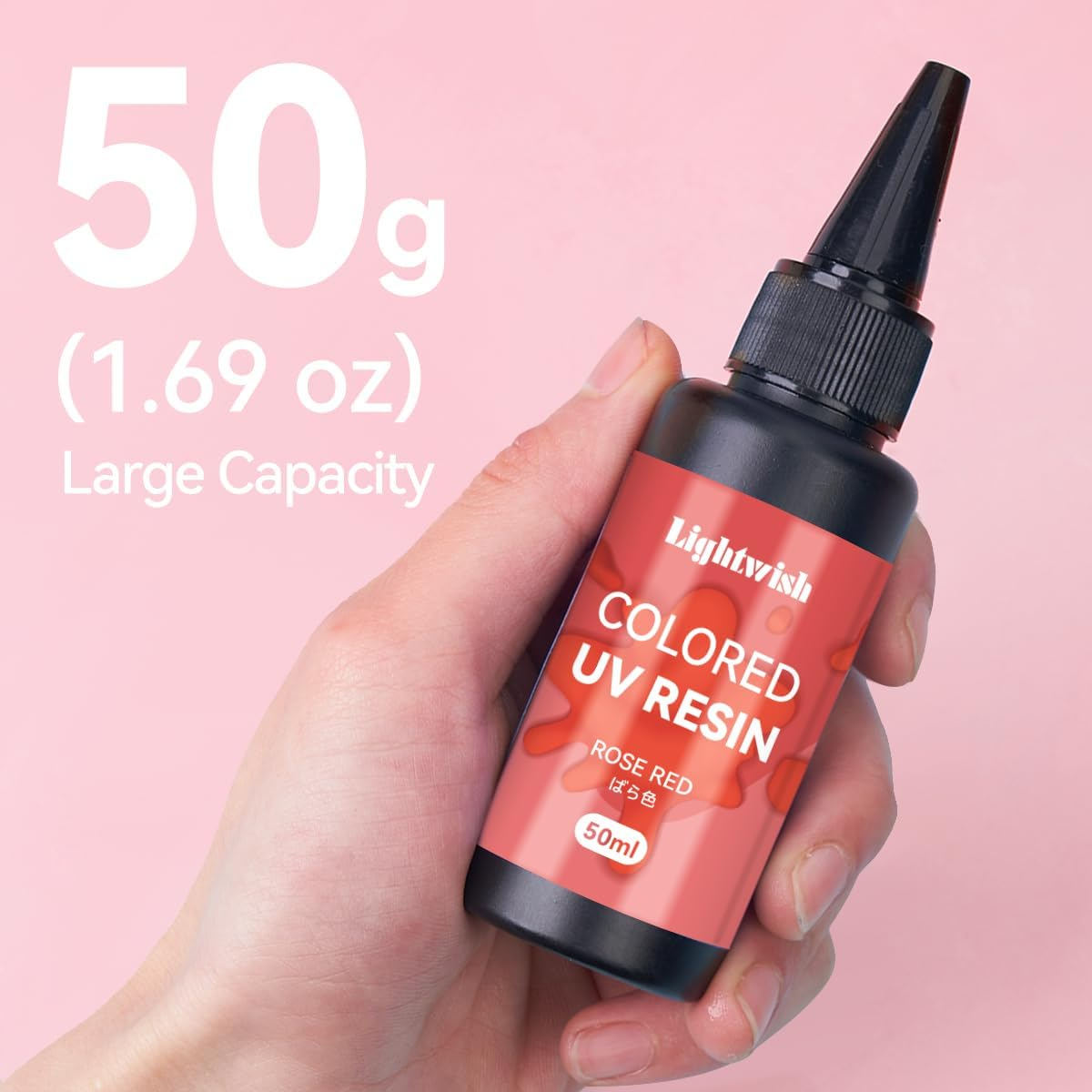 Colored UV Resin,Solid Colors 8 Colos,Odorless & Quick Ultraviolet Curing UV Resin for Small Craft,Jewelry Making,Diy Making, (50G Each) image number 6