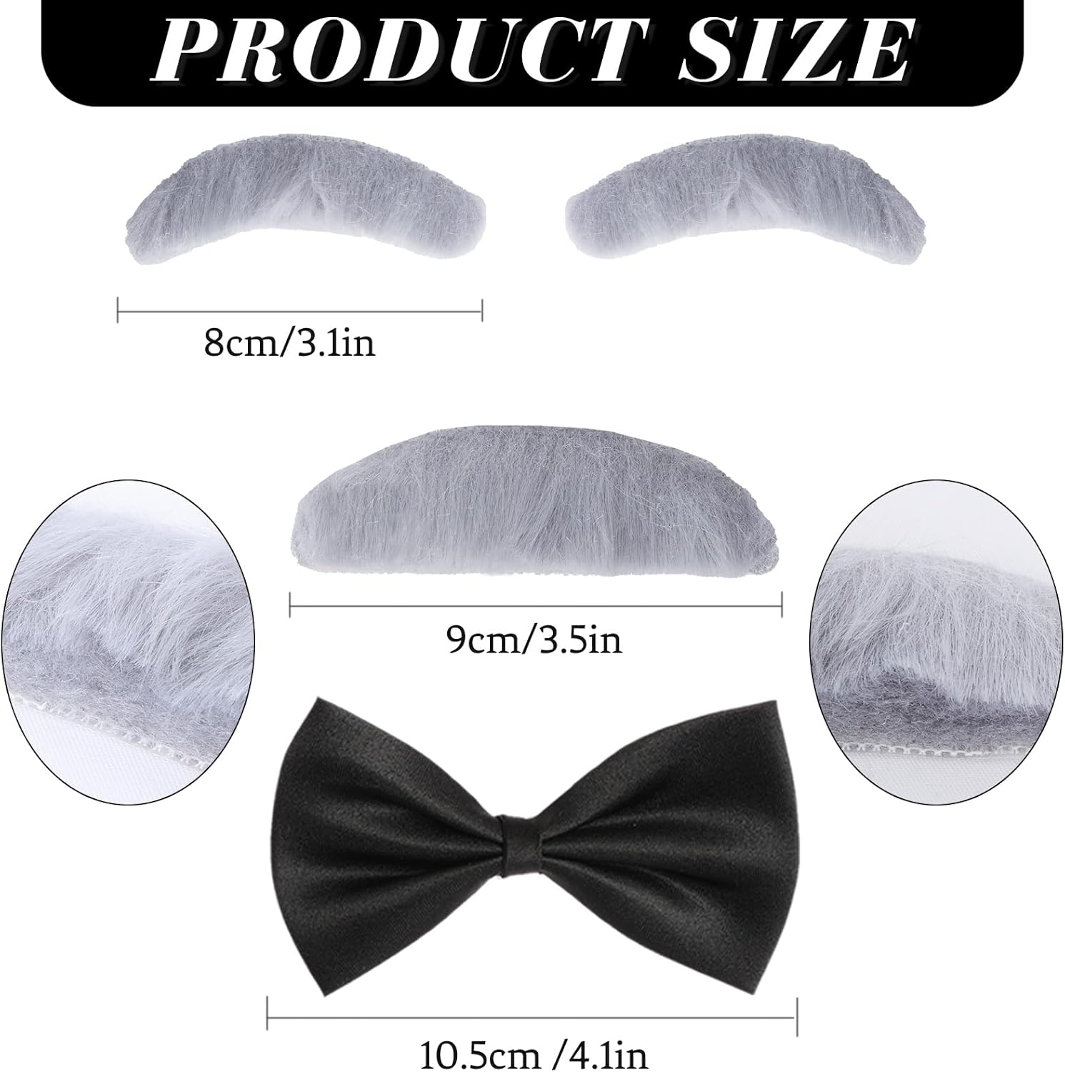 Old Man Costume Wig for Kids 100 Days of School Costume Boys Dress up Accessories Grandpa Costume Cosplay Old People Costume Set for Adults Men Halloween image number 4