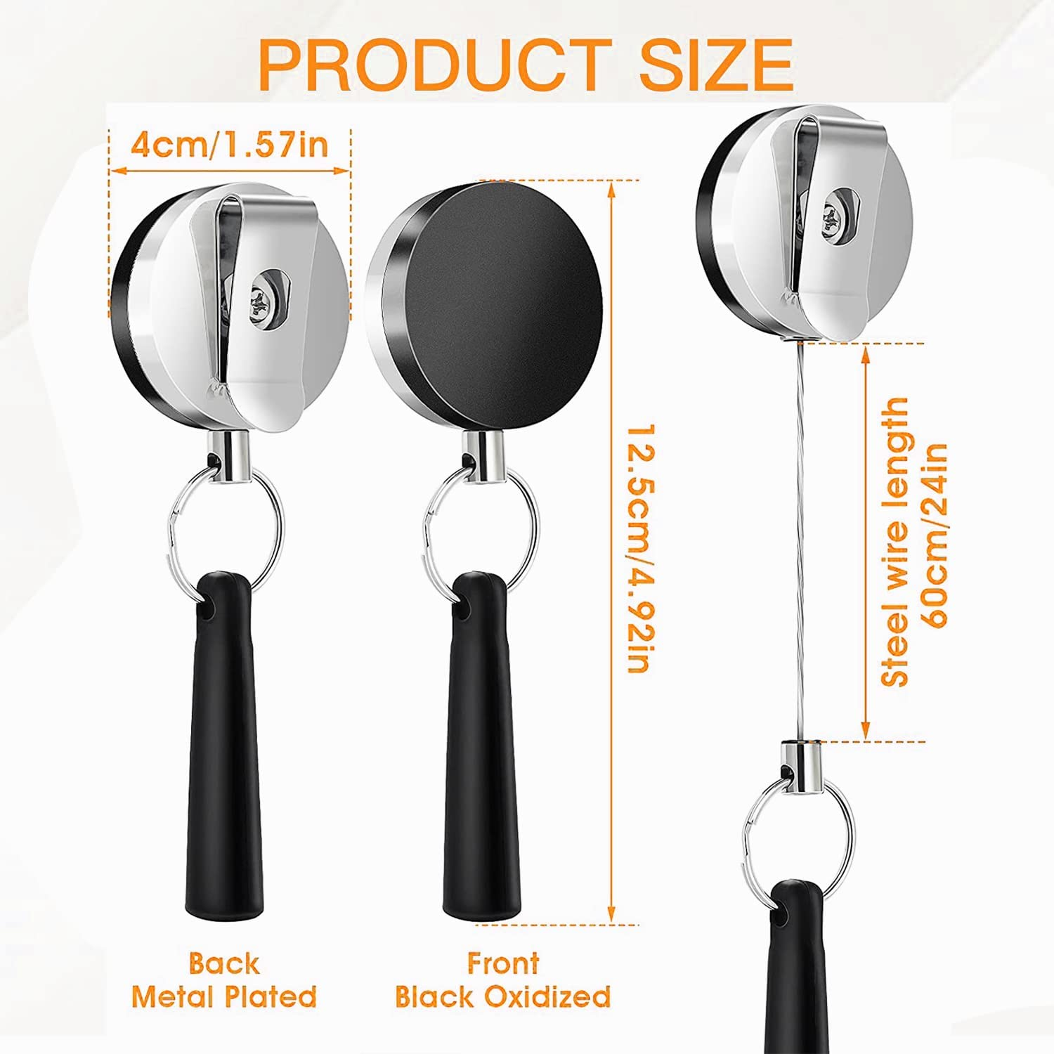 LALOCAPEYO 4 Pcs Heavy Duty Retractable Pull Pen Holder for Markers and Carpenter Pencils, Stretch Silicone Pencil Holder for Elastic Silicone High Stretch High Tension image number 3