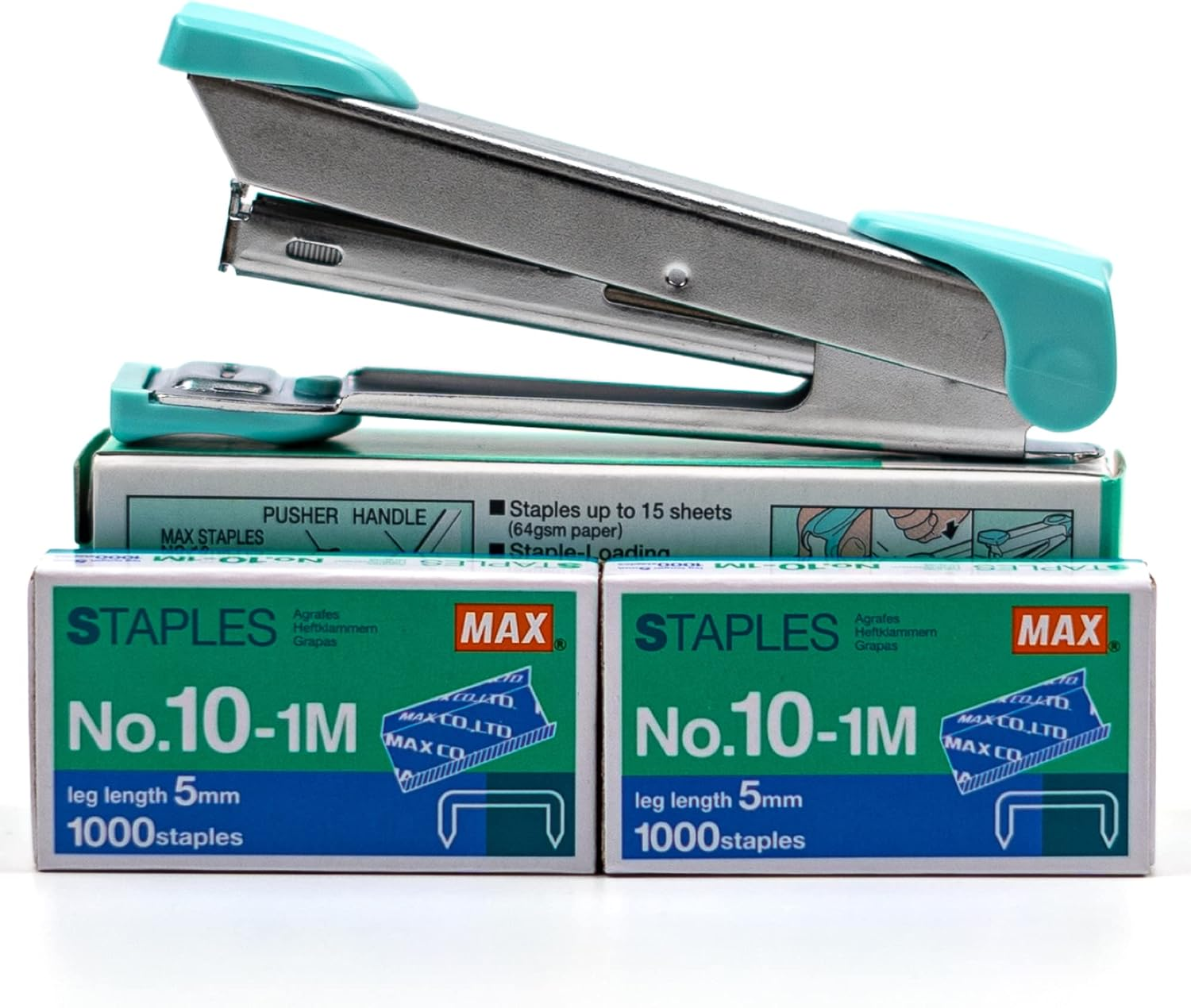 Max HD-10 Stapler Set with 2 Boxes (2000) Staples. Staple up to 15 Sheets of Normal Paper. image number 5