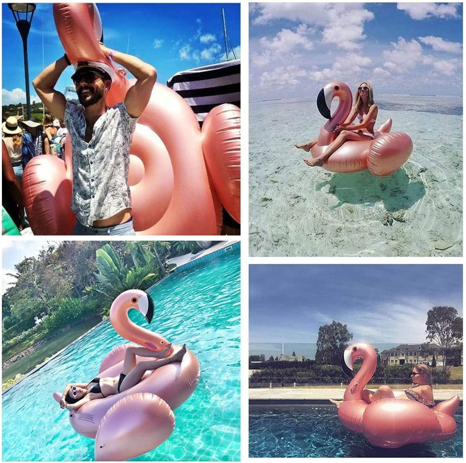 Inflatable Flamingo, Inflatable Pool Float Pool Raft Flamingo for Pool Party for Summer image number 3