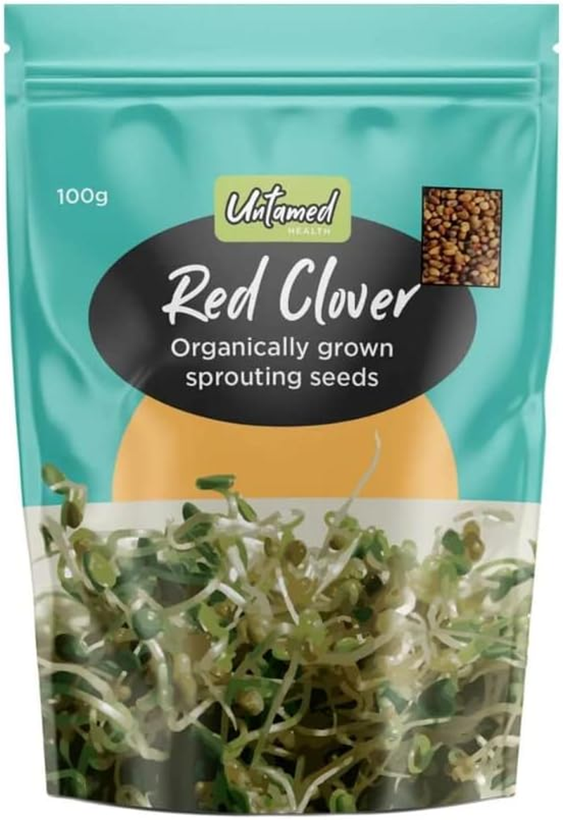 Untamed Health Organic Gluten-Free Red Clover Sprouting Seeds 100 G