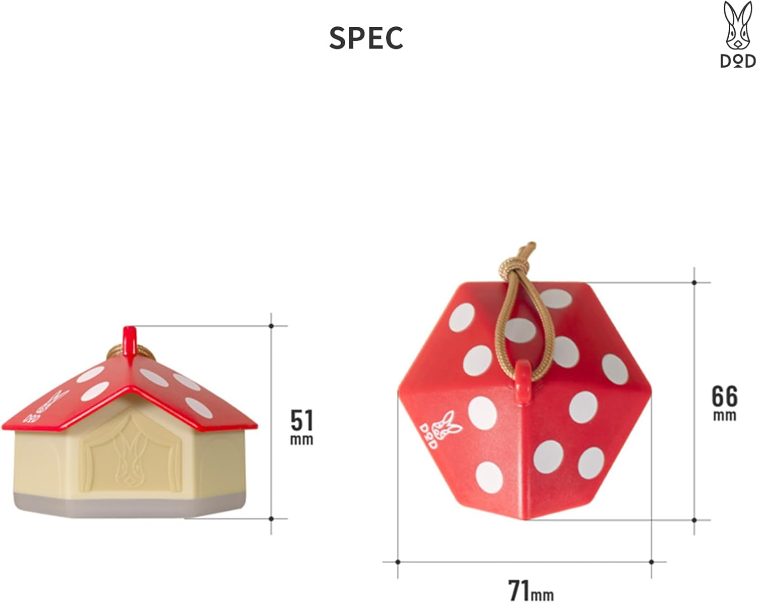 DOD L3-046-RD Mini Mushroom Light, Set of 3, LED Lanterns, USB Rechargeable, Small, Lightweight, 200 Lumens, 6-60 Hours image number 1