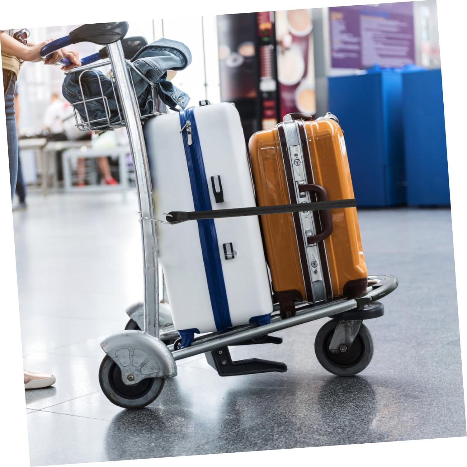 Hoement 6Pcs Quality Luggage Straps for Suitcases Buckle Strap Luggage Belt Strong Fixing image number 5