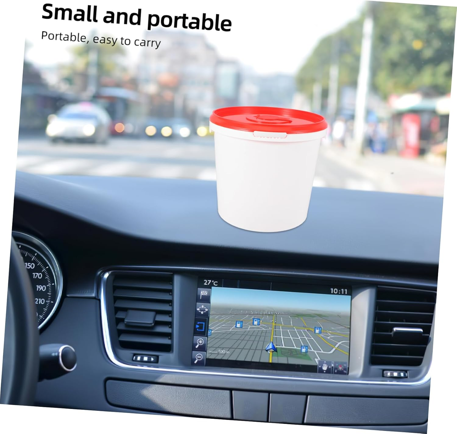 Portable Baby Wipe Bucket Refillable Plastic Diapers Wipe Dispenser for Car Home image number 5