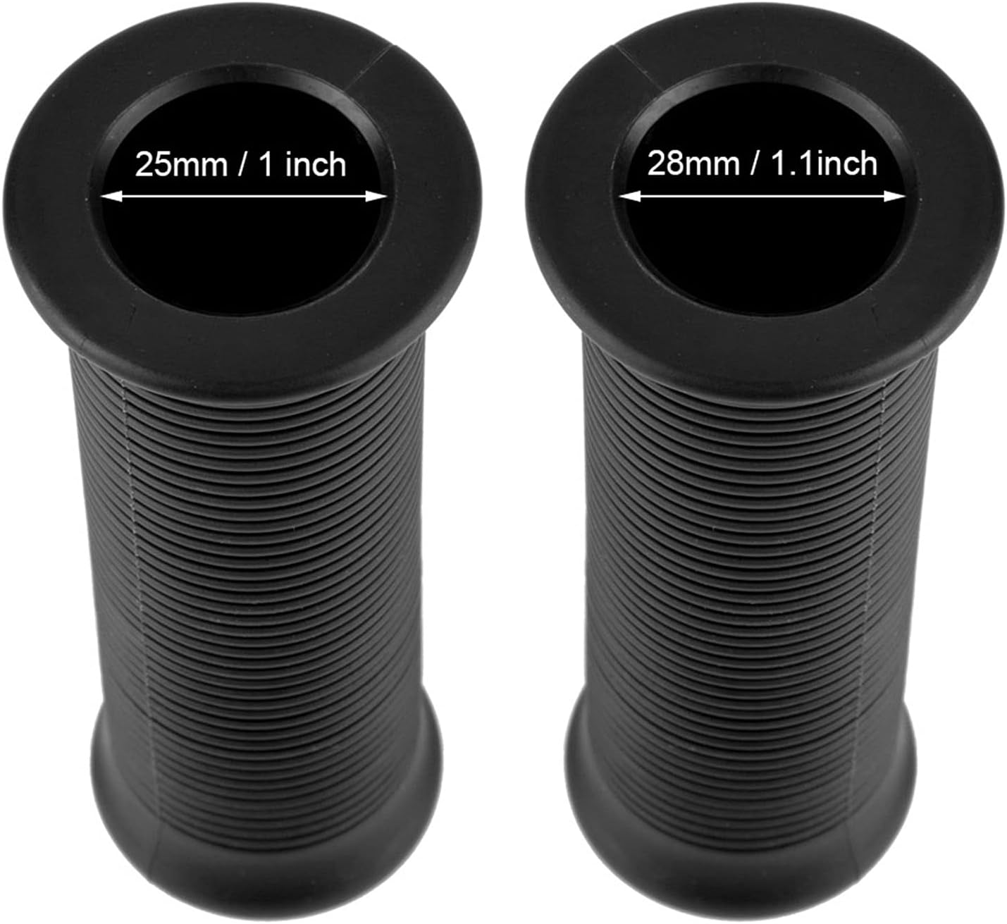 Handle Grip Pair, Motorcycle Grips Pair of 1Inch 25Mm/ 1.1Inch 28Mm Universal Motorcycle Vintage Handle Handlebar Grip for Most Motorcycles - Dark Brown image number 6