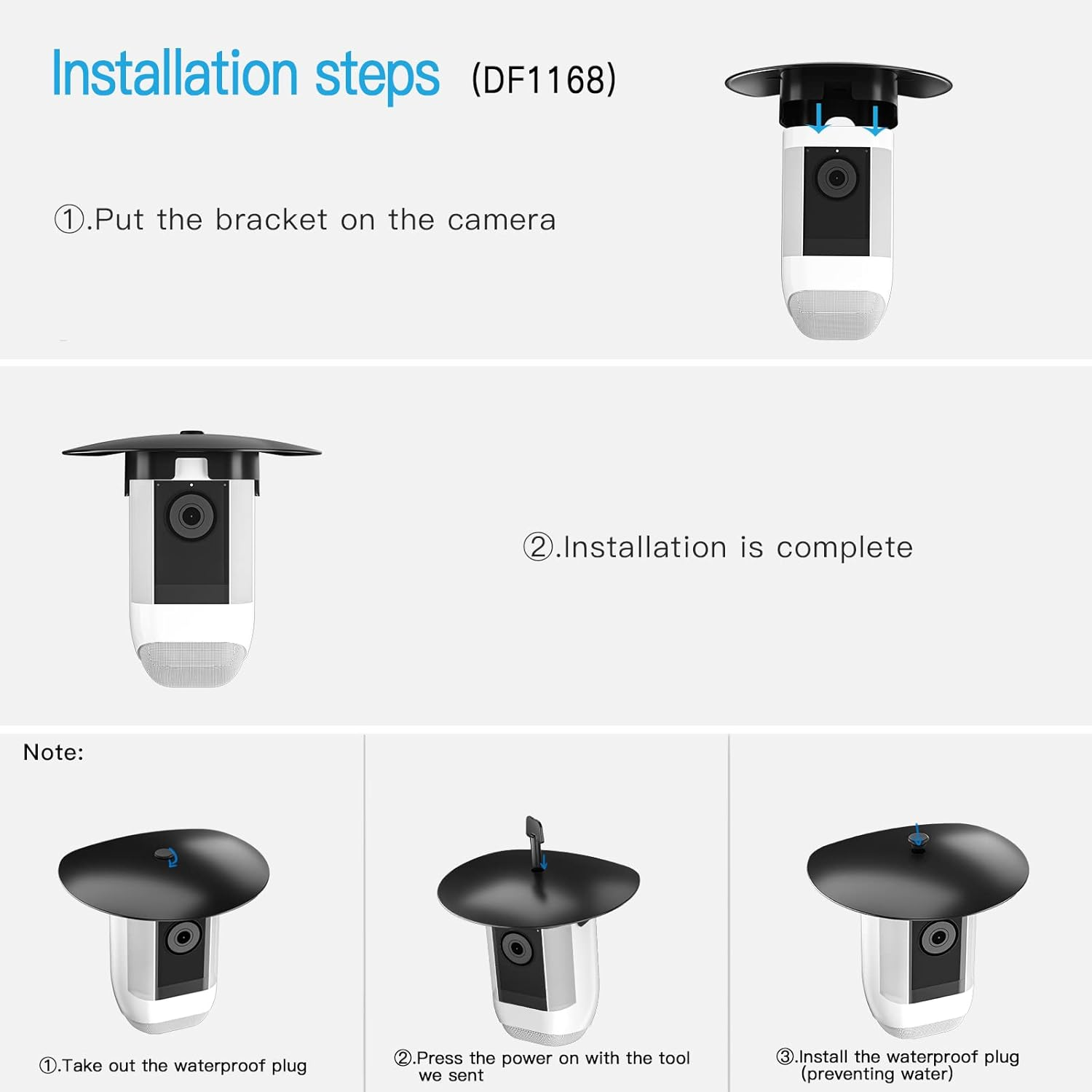Camera Rain Cover for Ring Spotlight Camera Pro Battery/Pro Power Plug/Pro Solar/Pro Cable, Outdoor Camera Cover, Outdoor Surveillance Camera, Sun Protection Accessories for Ring Spotlight Camera Pro image number 4