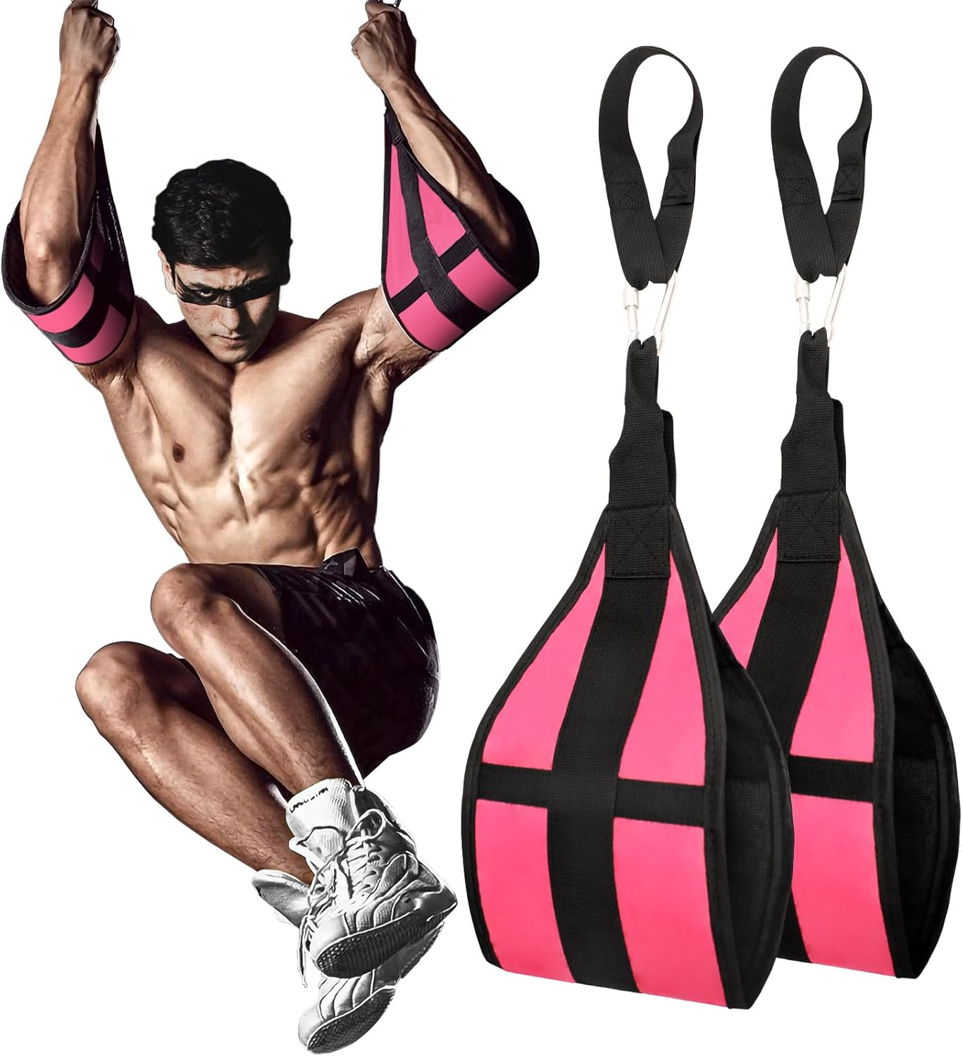 Hanging Ab Straps for Pull up Bar: Gym Ab Sling Straps for Arm Pull up Workout Support for Training Knee and Leg Raises