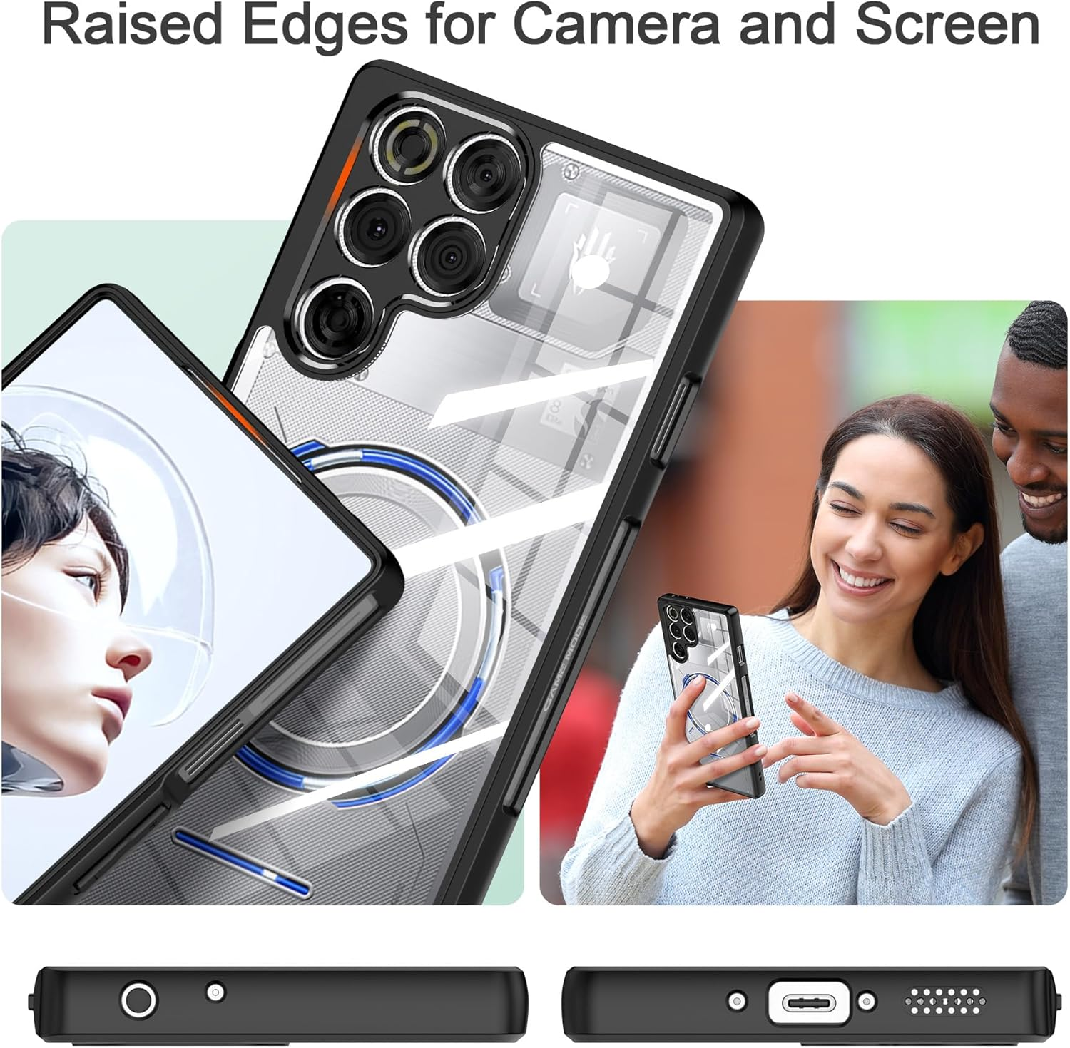 Foluu Clear Case for ZTE Nubia Red Magic 11 Pro Case/11 Pro+, [Not Yellowing] [Military Drop Protection] Shockproof Protective Slim Thin Cover for Red Magic 11 Pro 2025