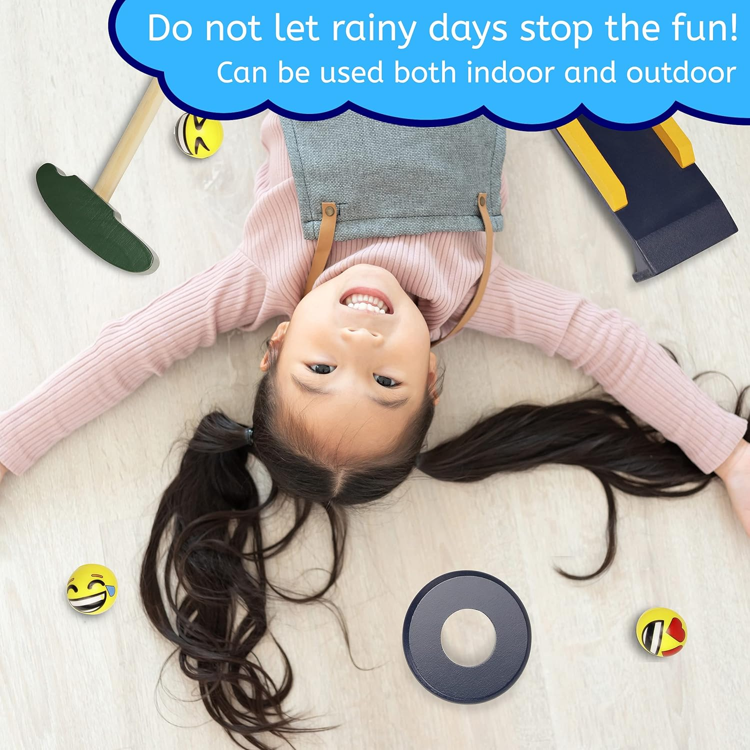 Moji Workshop Wooden Kids Golf Set - Quality Crazy Golf and Mini Golf Set - Wooden Toys for Indoor-, Outdoor- and Garden Games image number 3