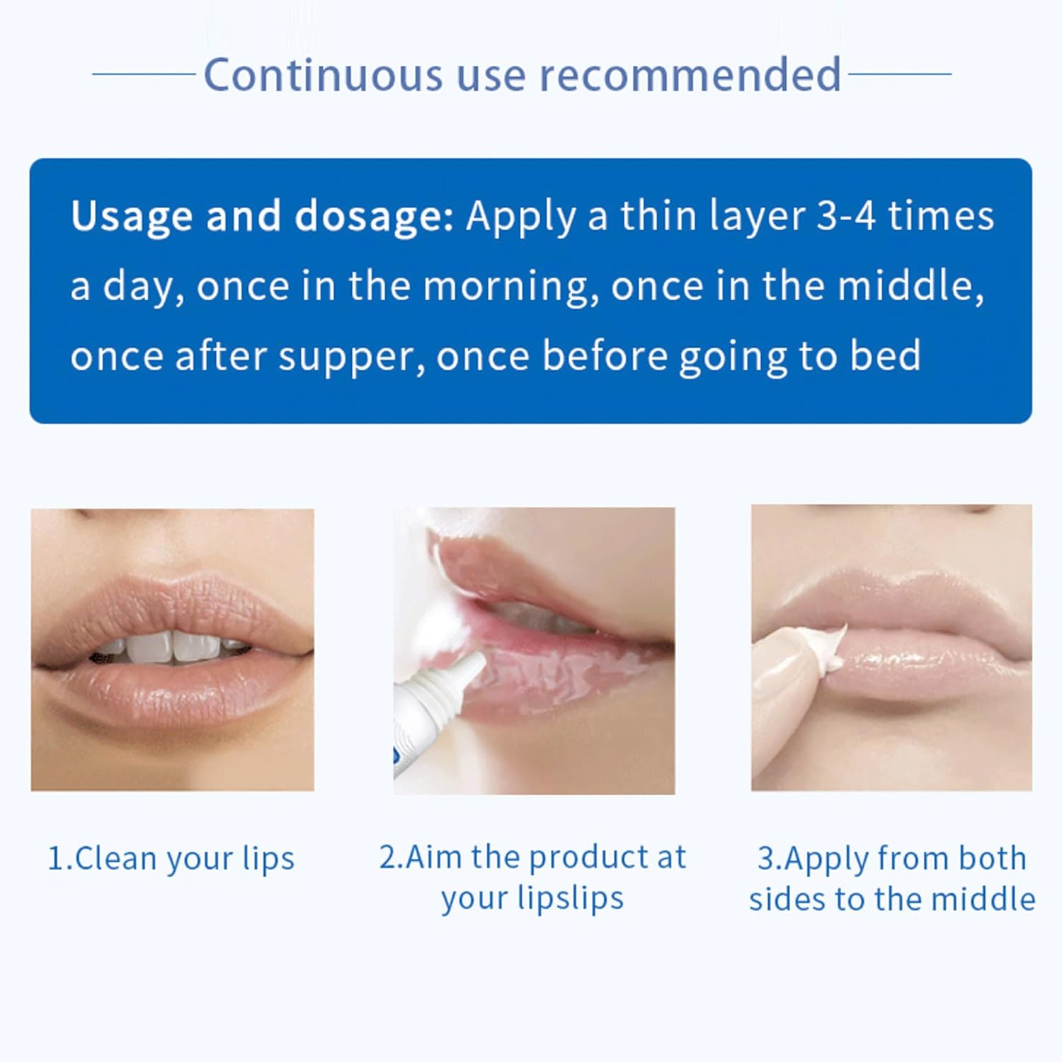 Lip Repair Gel for Cracked & Dry Lips - Intense Healing Balm with Mint Extract | Hydrating Protection | Antibacterial Formula image number 4