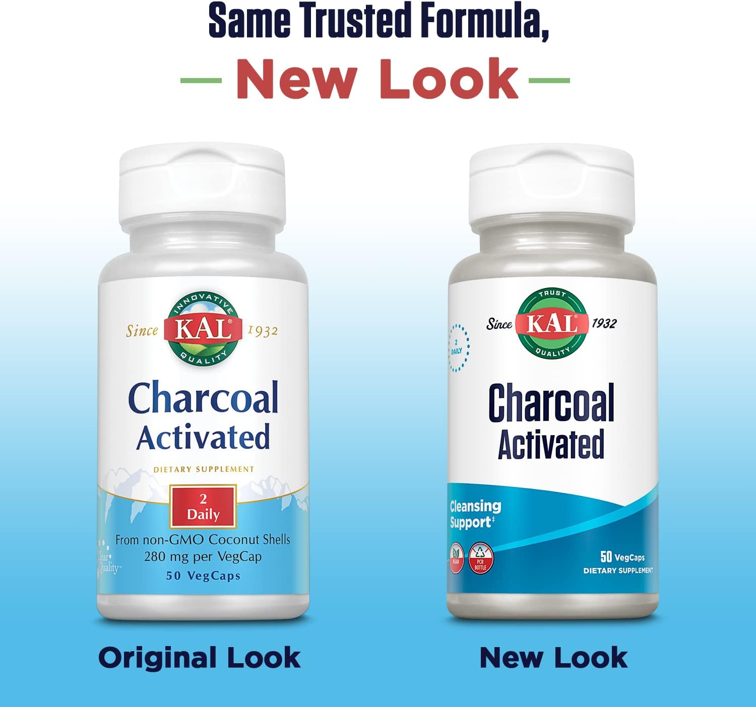 KAL Charcoal 280Mg - 50 Capsules image number 1