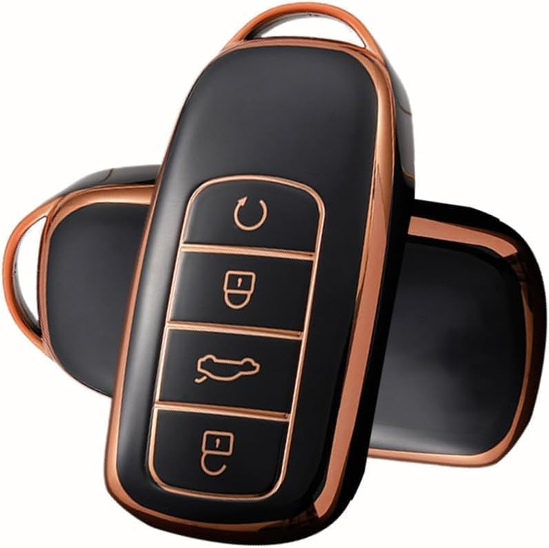 2Pcs Car Smart Key Fob Case Soft TPU Remote Key Fob Cover Car Key Fob Protector Compatible with Chery Omoda 5 Compatible with Tiggo 8 Pro 8 plus (White)