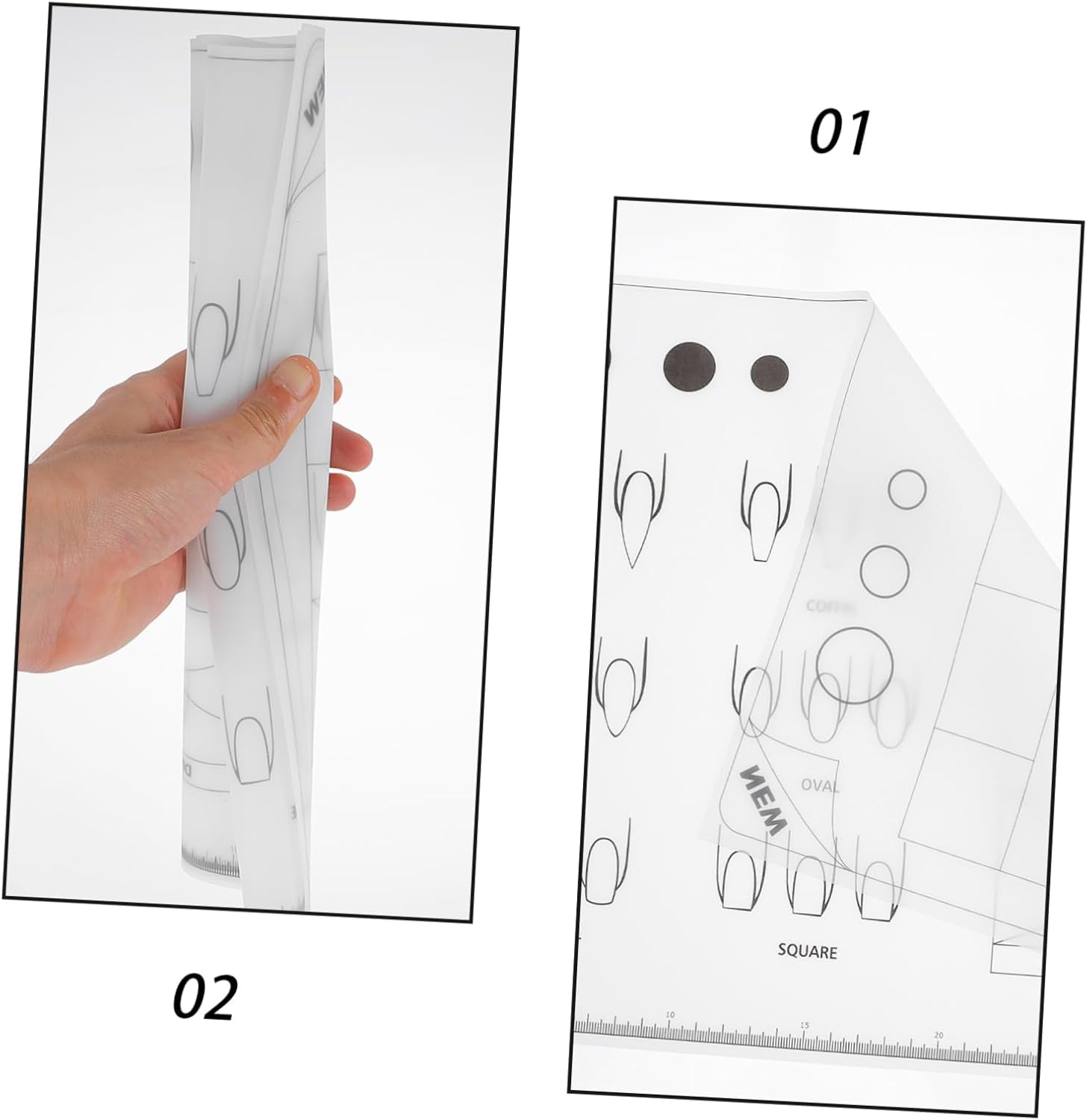 NIYANGLE Acrylic Training Sheet Manicure Hand Cushion for Acrylic Nails Practice image number 2